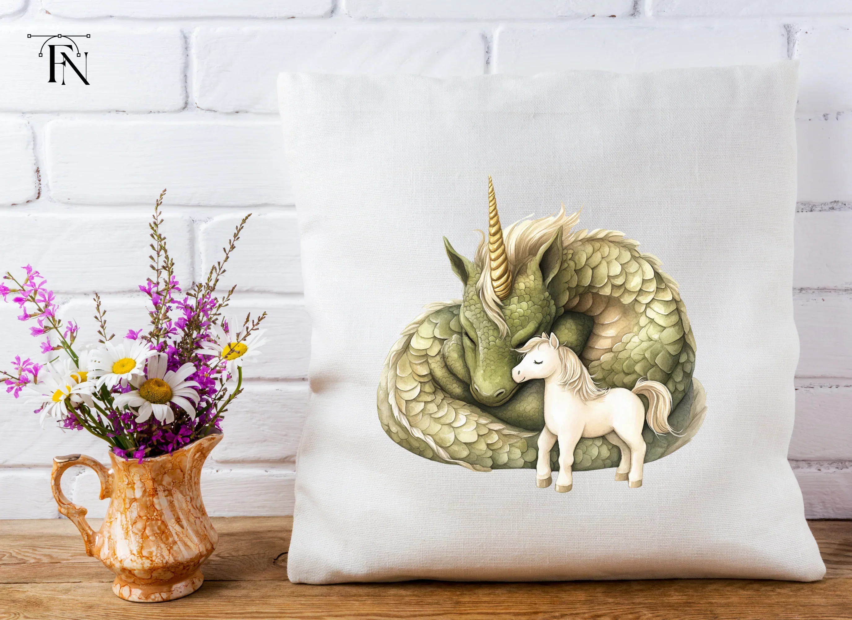 Dragon and Unicorn Clipart Bundle - Image 5
