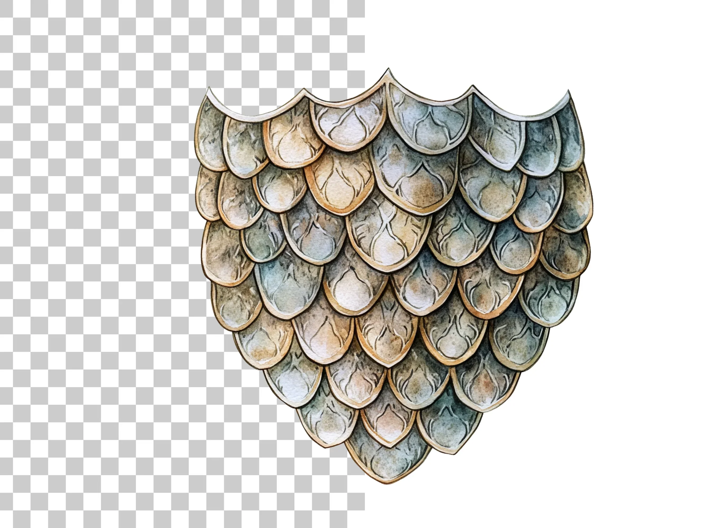 Dragon Scales Clipart Bundle - Image 3