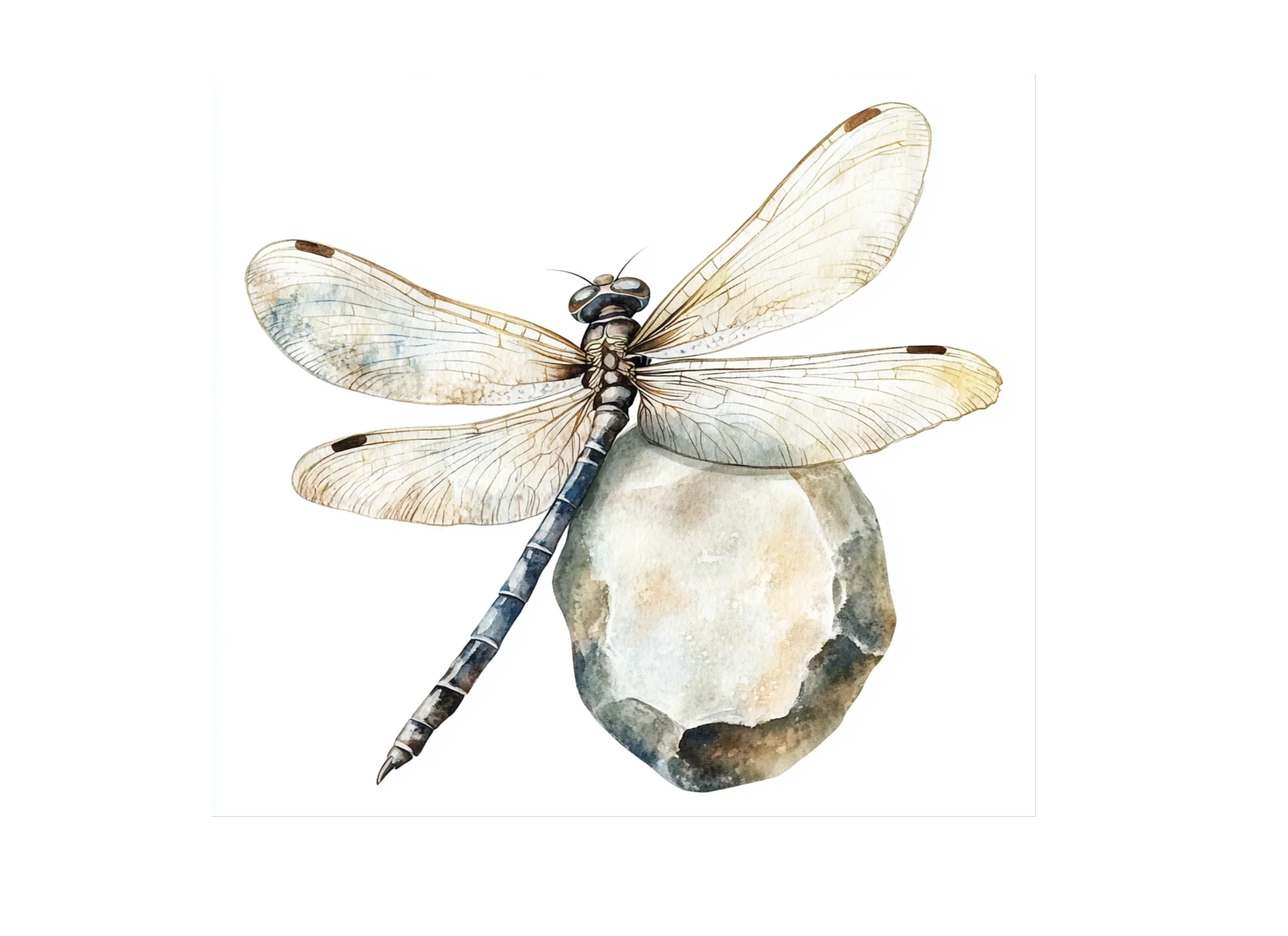 Dragonfly on Stone Clipart Bundle - Image 3