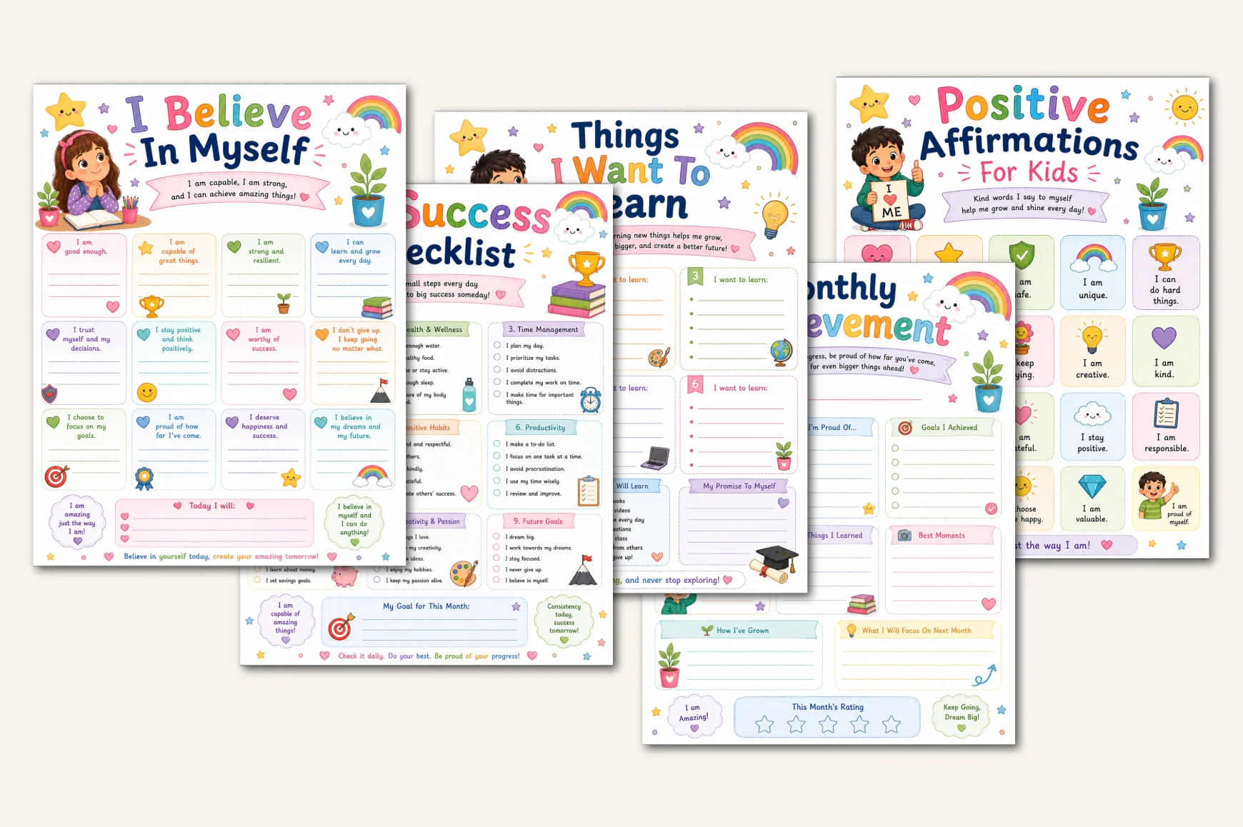 Dream Believe Achieve For Kids Journal - Image 3