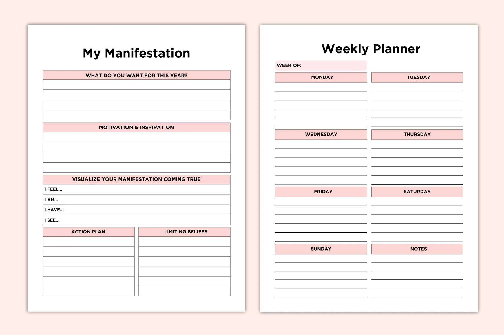 Dream Life Self Care Lifestyle Planner - Image 3