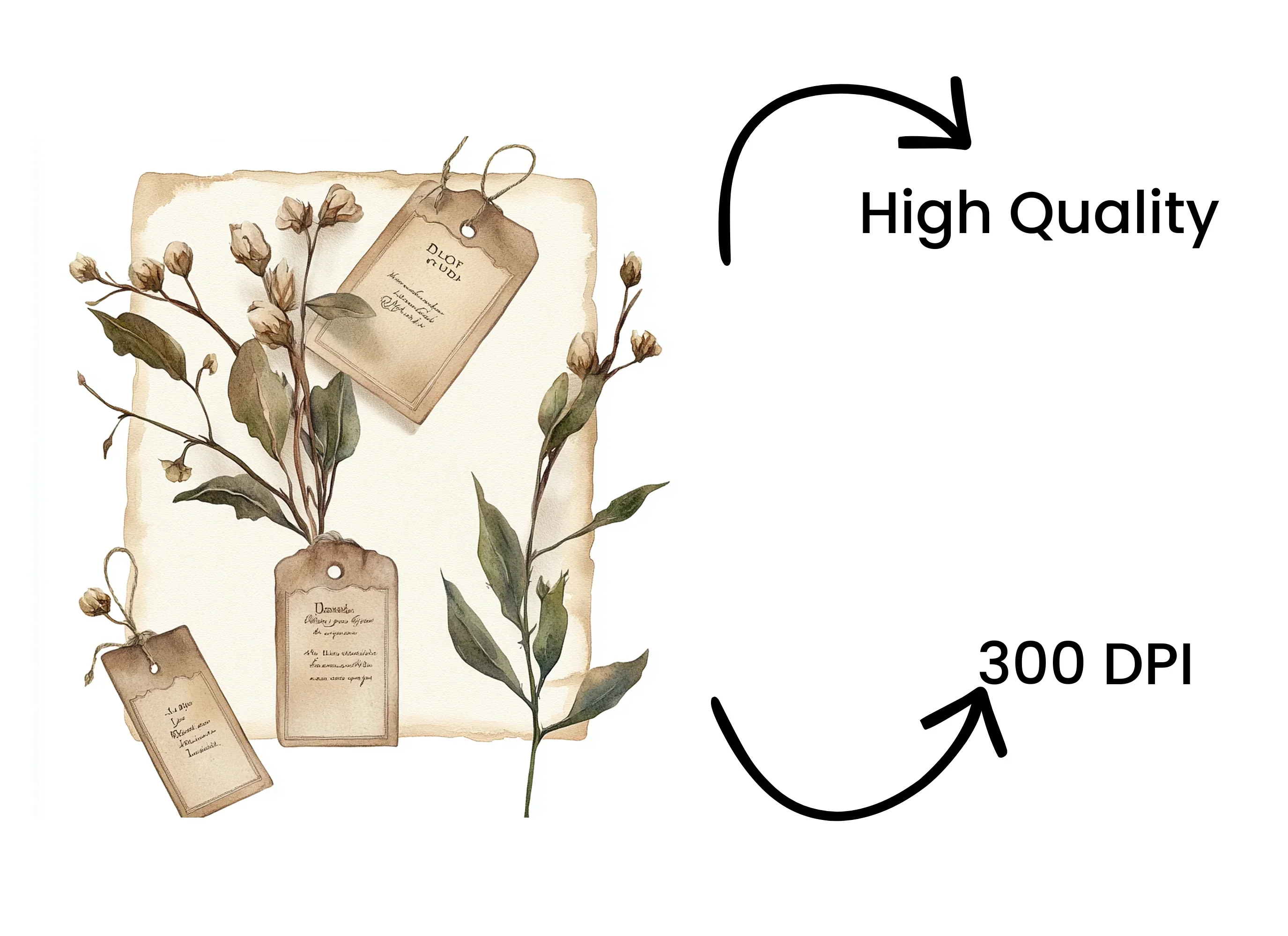 Dried Botanical Elements Clipart Bundle - Image 4