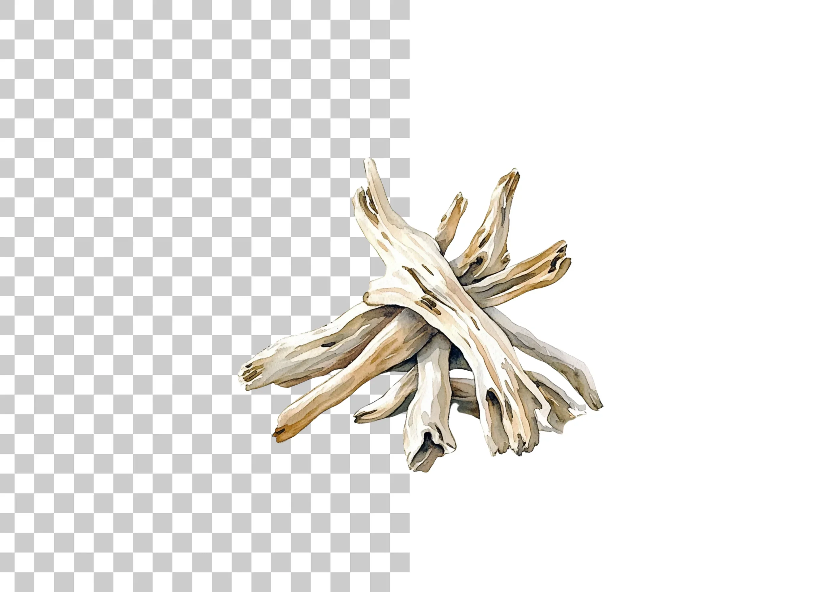 Driftwood Stack Clipart Bundle - Image 2