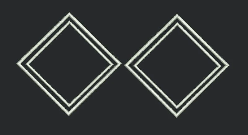 Dual Nested Diamond Graphic Embroidery Design