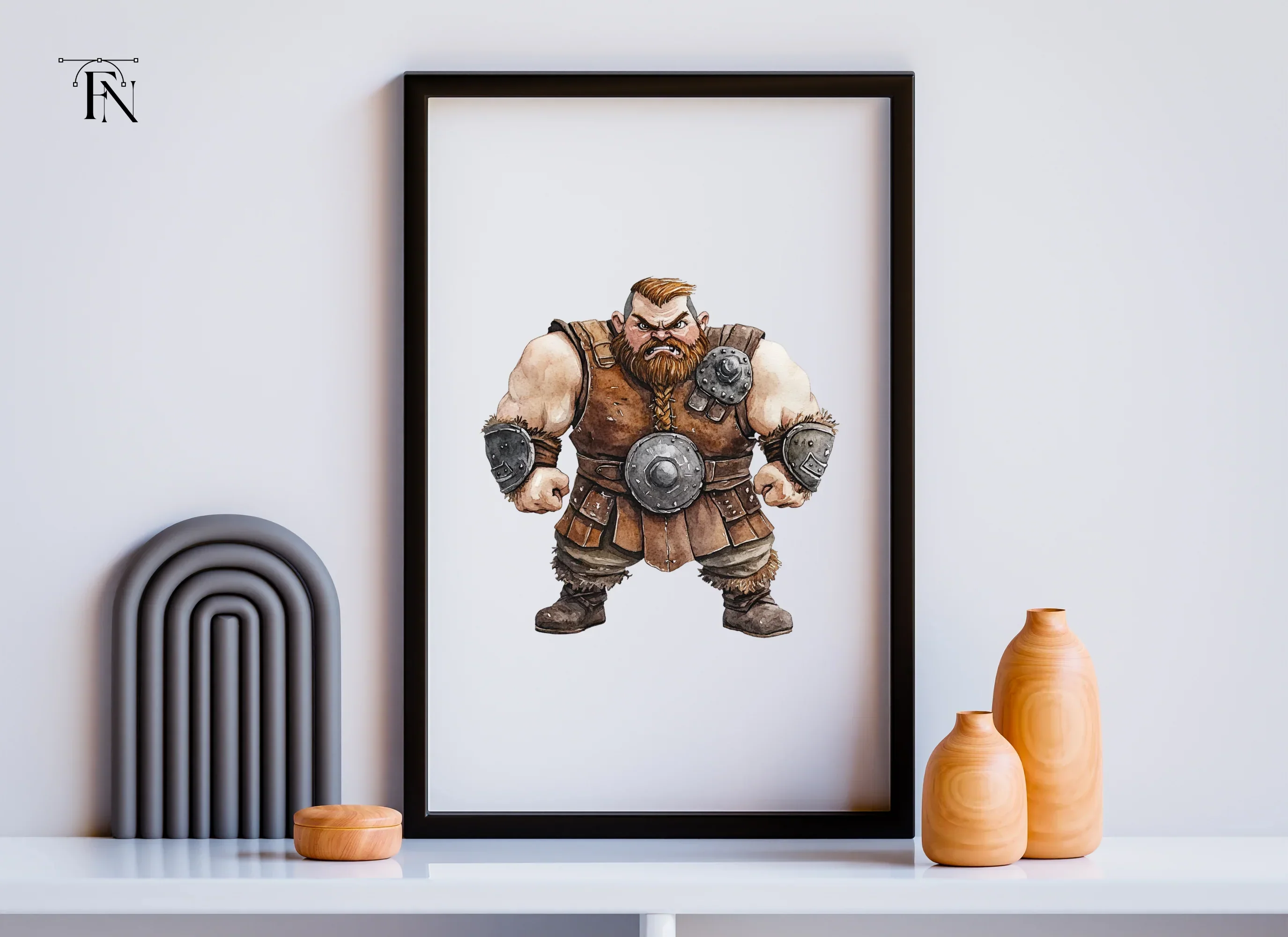 Dwarf Warrior Fantasy Characters Clipart Bundle - Image 3