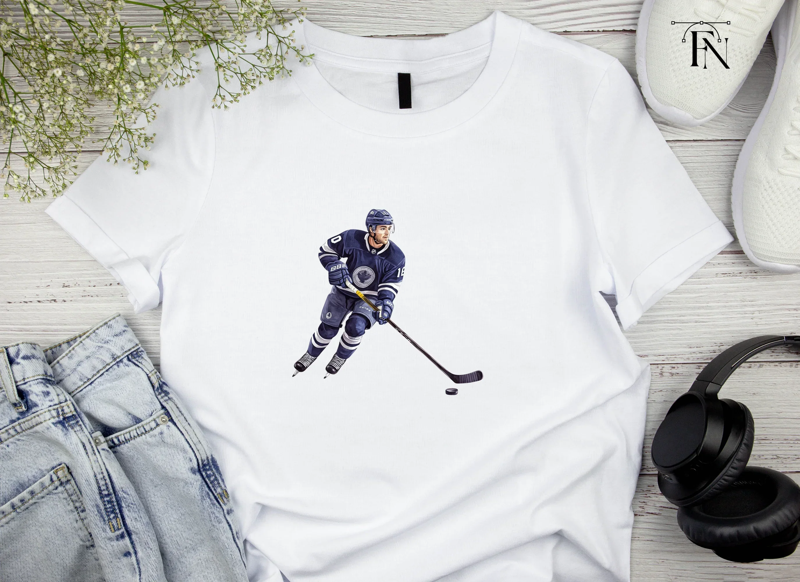 Dynamic Blue Hockey Players Clipart Bundle - Image 5