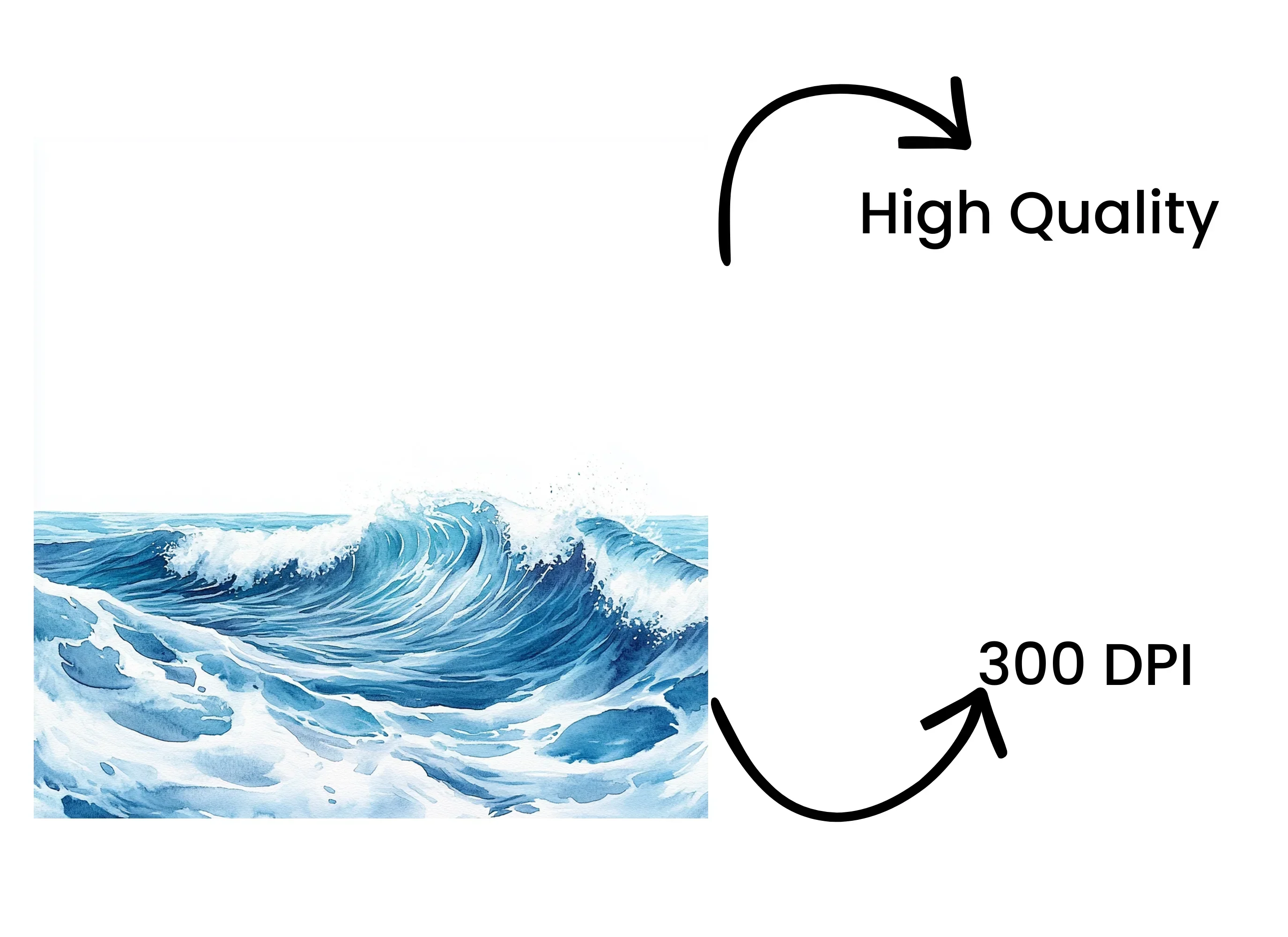 Dynamic Blue Ocean Wave Clipart Bundle - Image 4