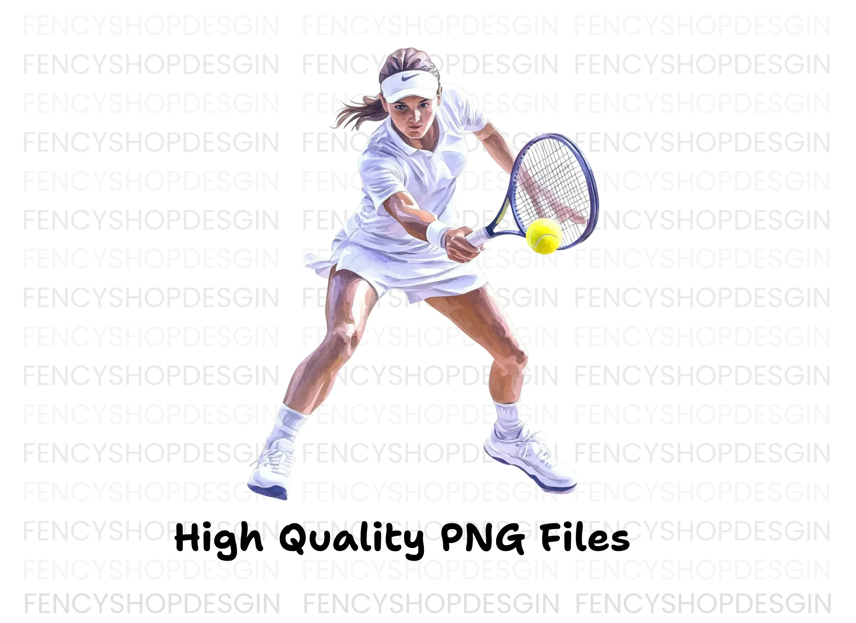 Dynamic Female Tennis Player Clipart Bundle - Image 2
