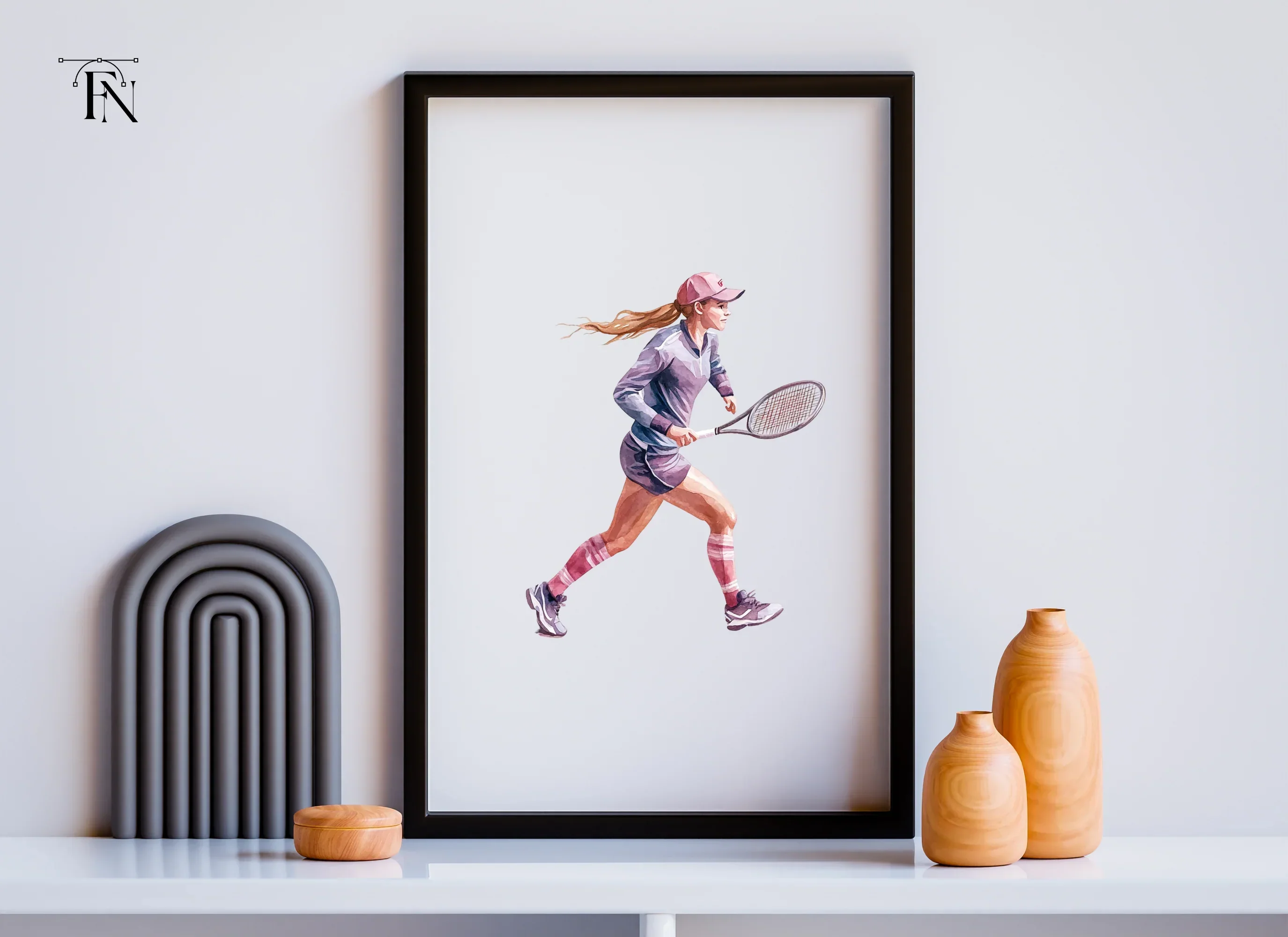 Dynamic Female Tennis Player Clipart Bundle - Image 3