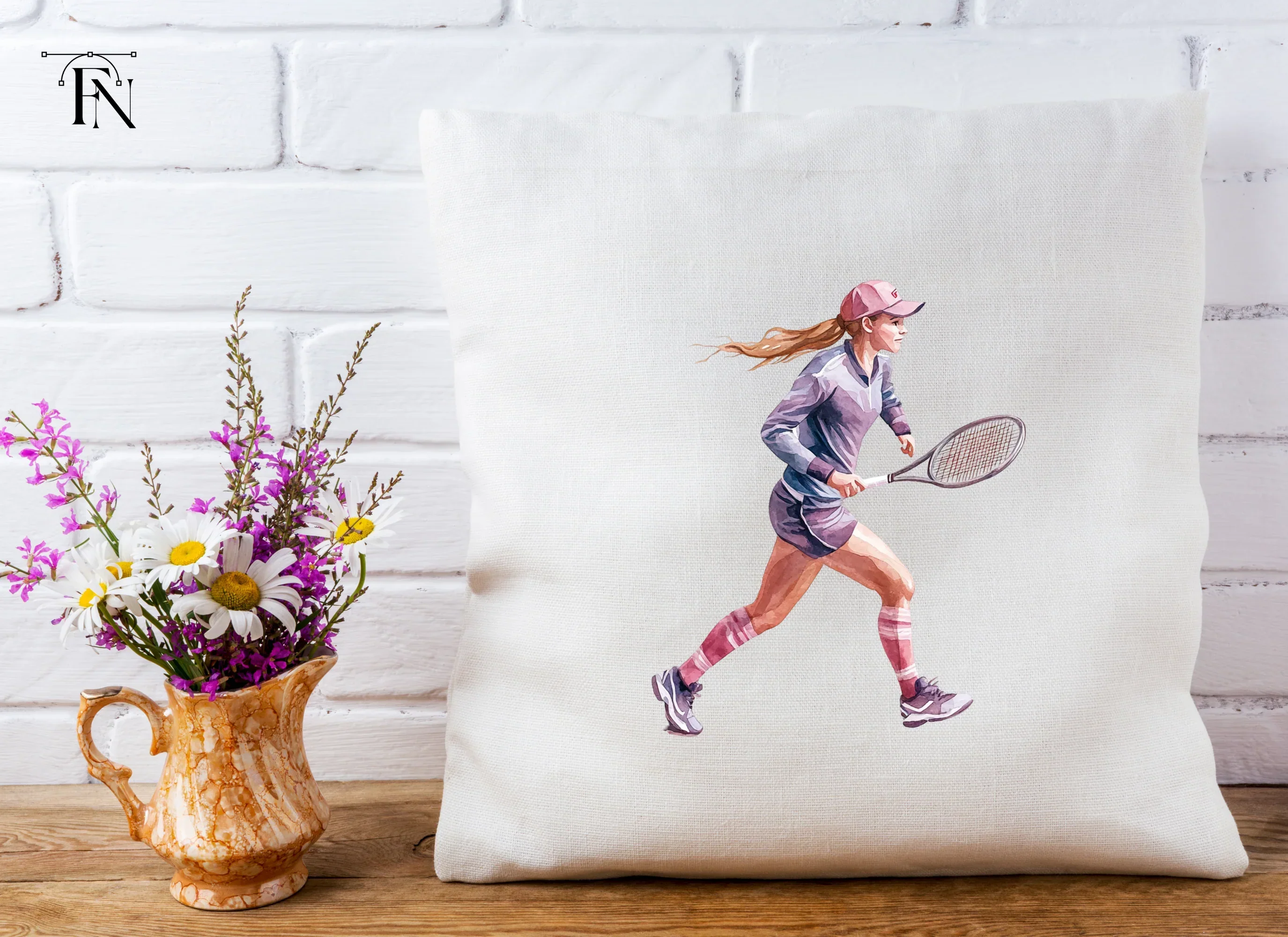 Dynamic Female Tennis Player Clipart Bundle - Image 4
