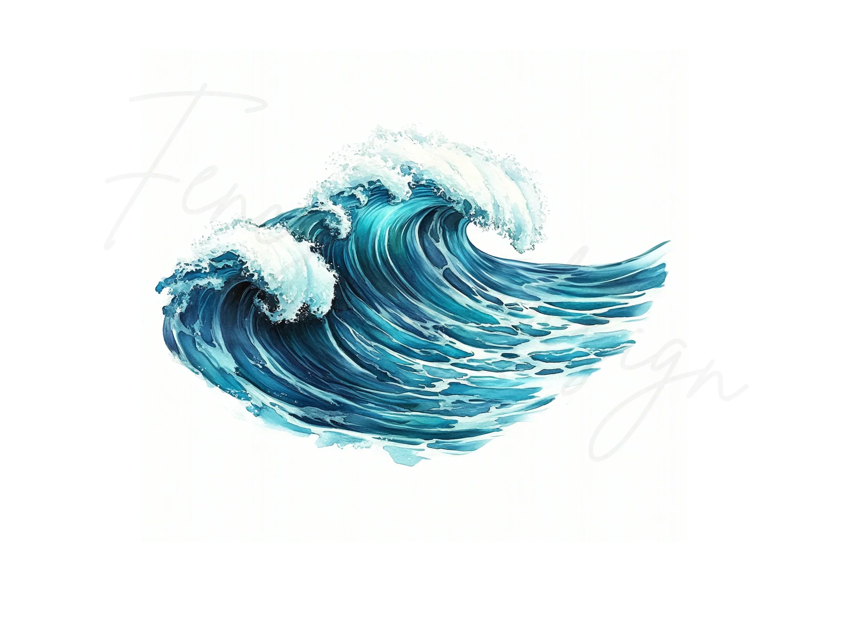 Dynamic Ocean Waves Clipart Bundle - Image 2
