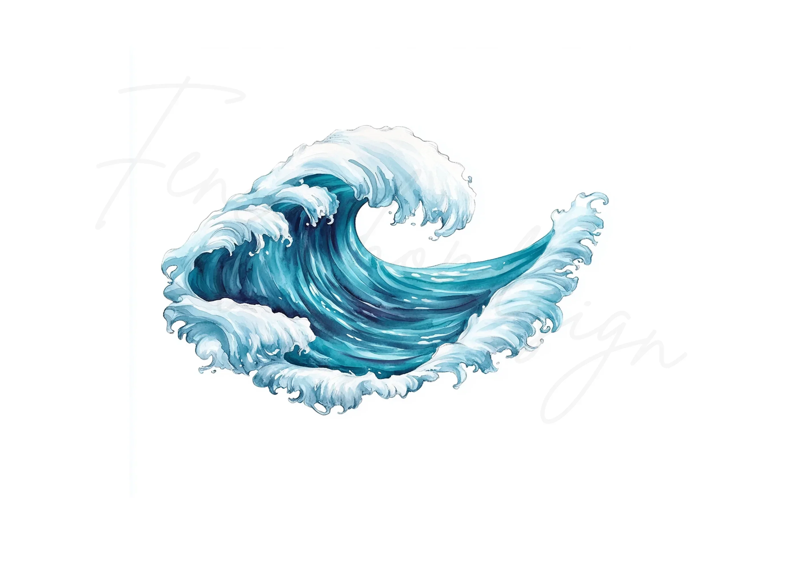 Dynamic Ocean Waves Clipart Bundle - Image 3