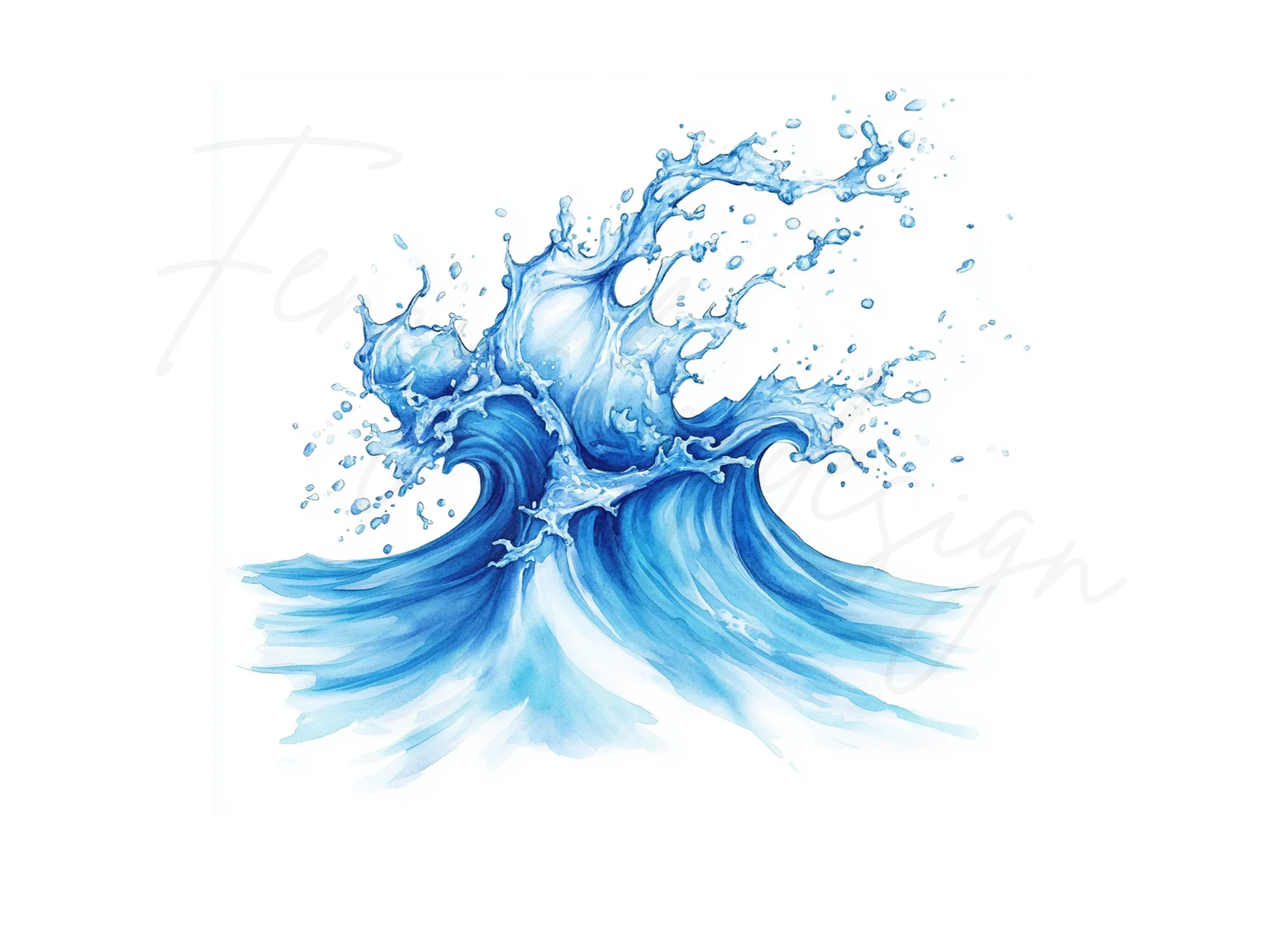Dynamic Ocean Waves Clipart Bundle - Image 3