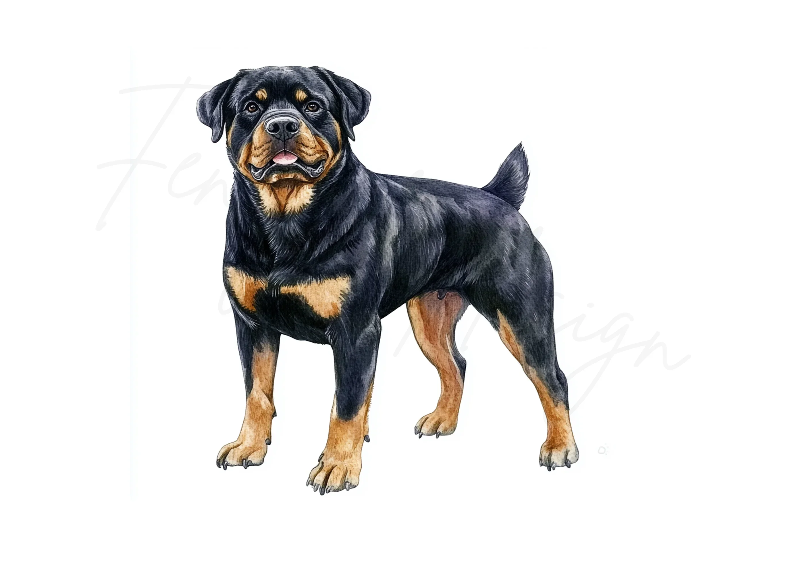 Dynamic Rottweiler Dog Clipart Bundle - Image 3