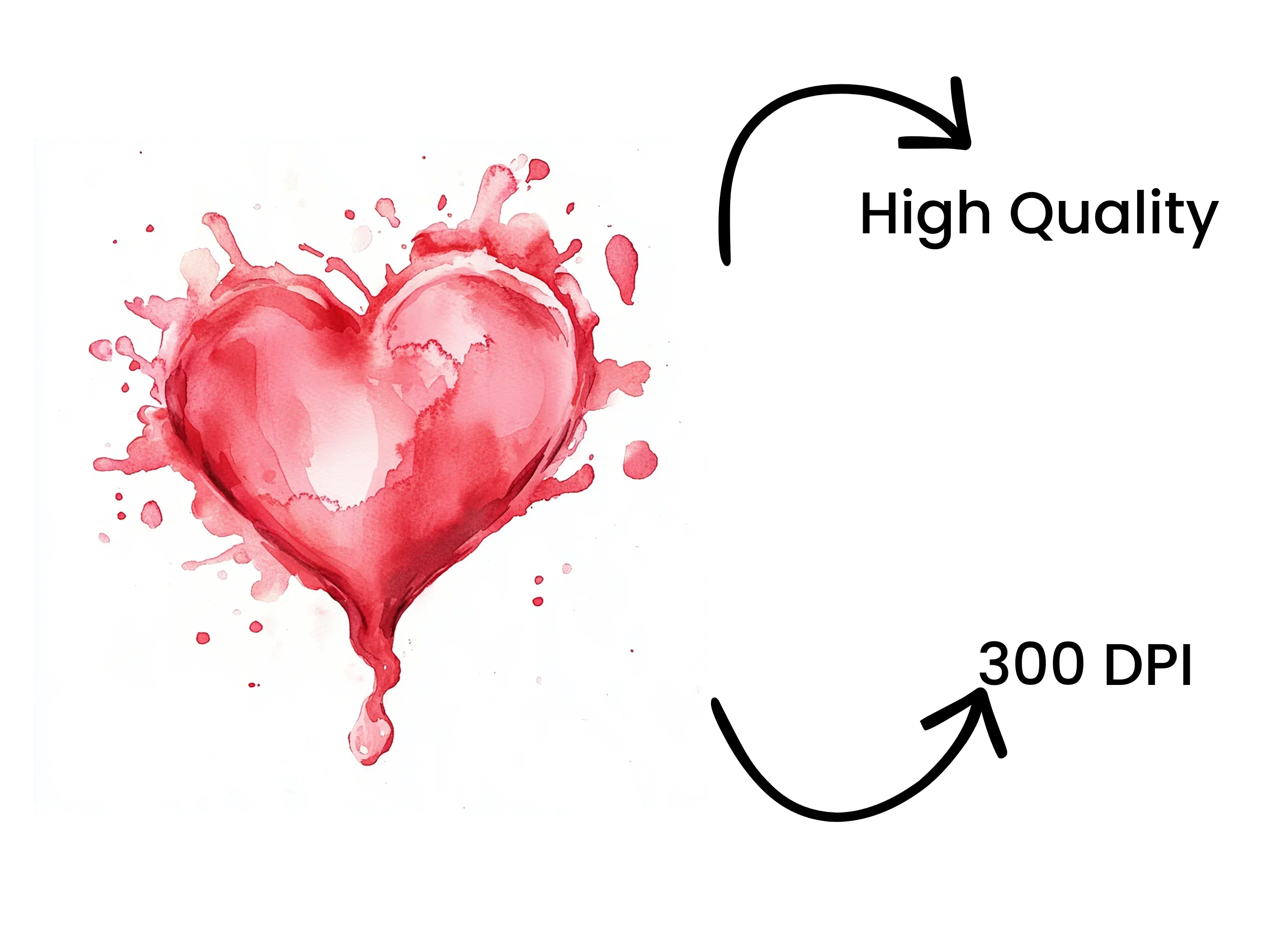 Dynamic Splash Hearts Clipart Bundle - Image 4