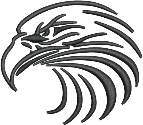 Eagle Face Embroidery Design