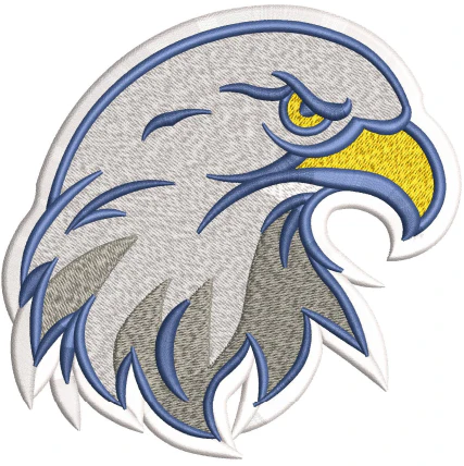 Eagle Face Embroidery Design