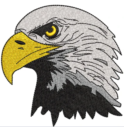 Eagle Face Embroidery Design