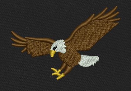 Eagle Flight Brown Embroidery Design