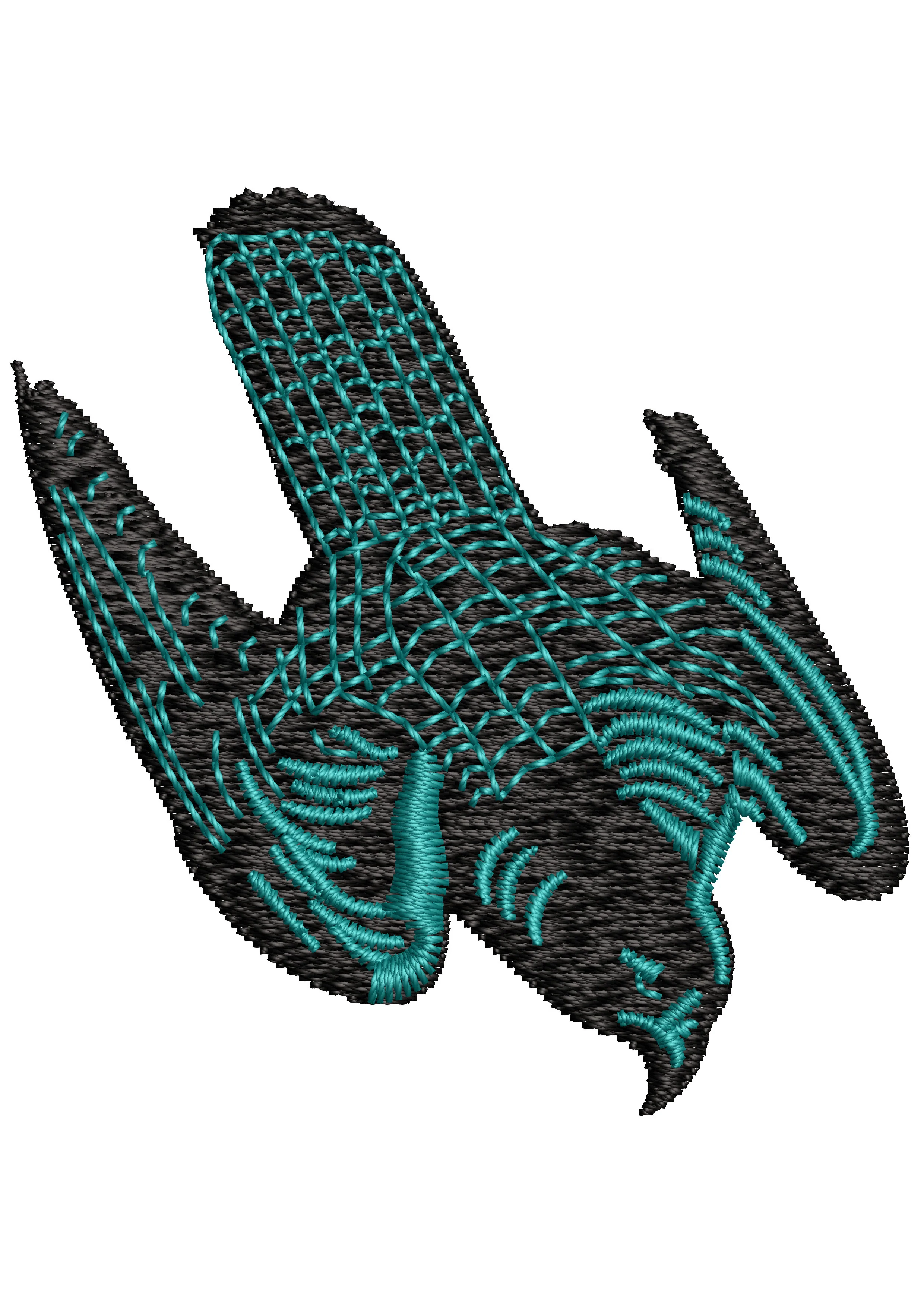 Eagle Hunting Embroidery Design