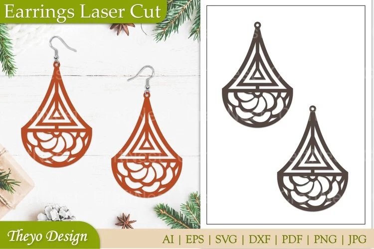 Earrings Mandala Lasercut SVG Bundle