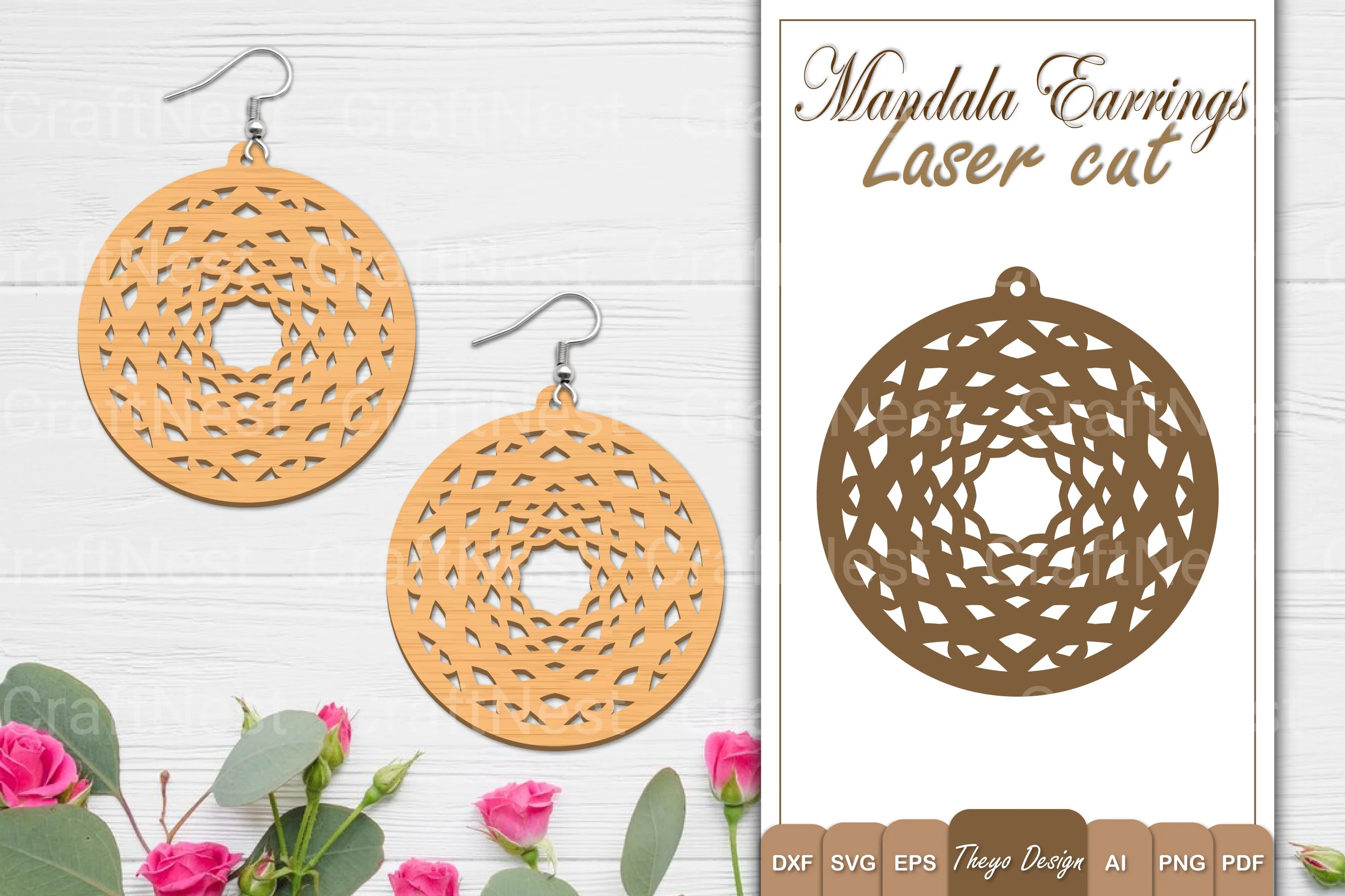 Earrings Mandala SVG Bundle