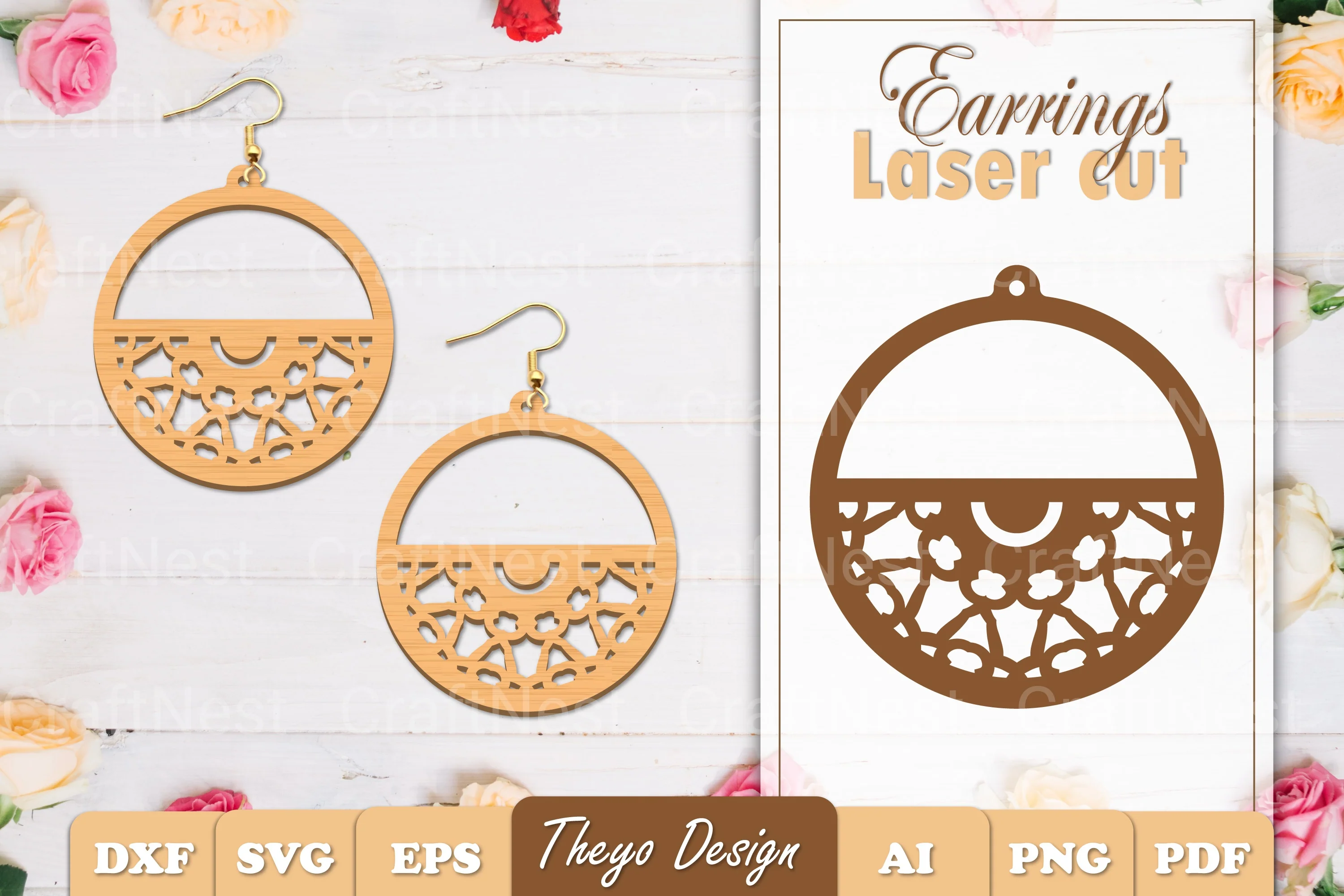 Earrings Mandala SVG Bundle