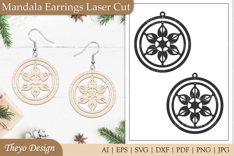 Earrings Mandala SVG Bundle