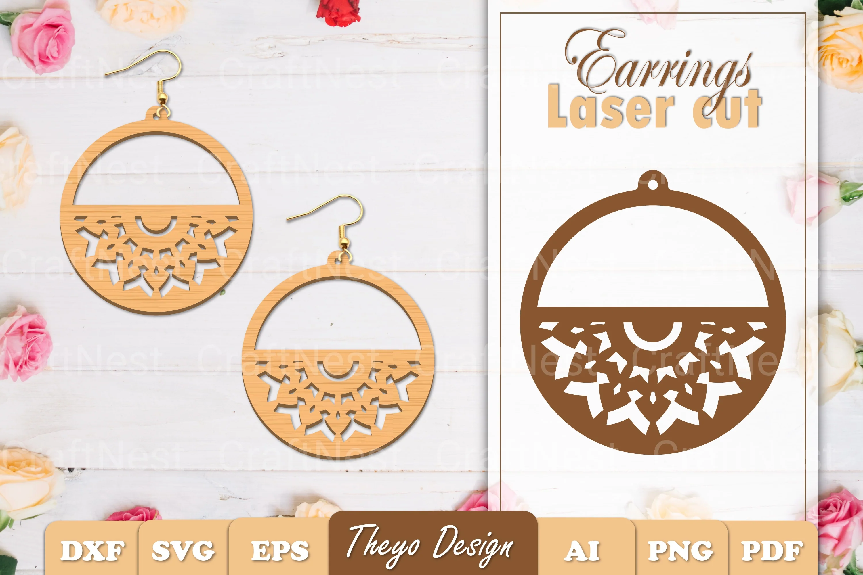 Earrings Mandala SVG Bundle
