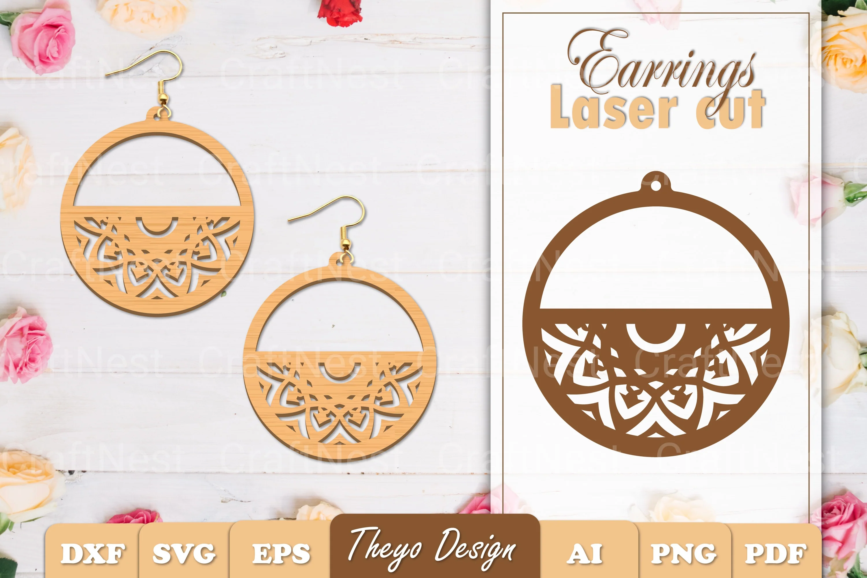Earrings Mandala SVG Bundle