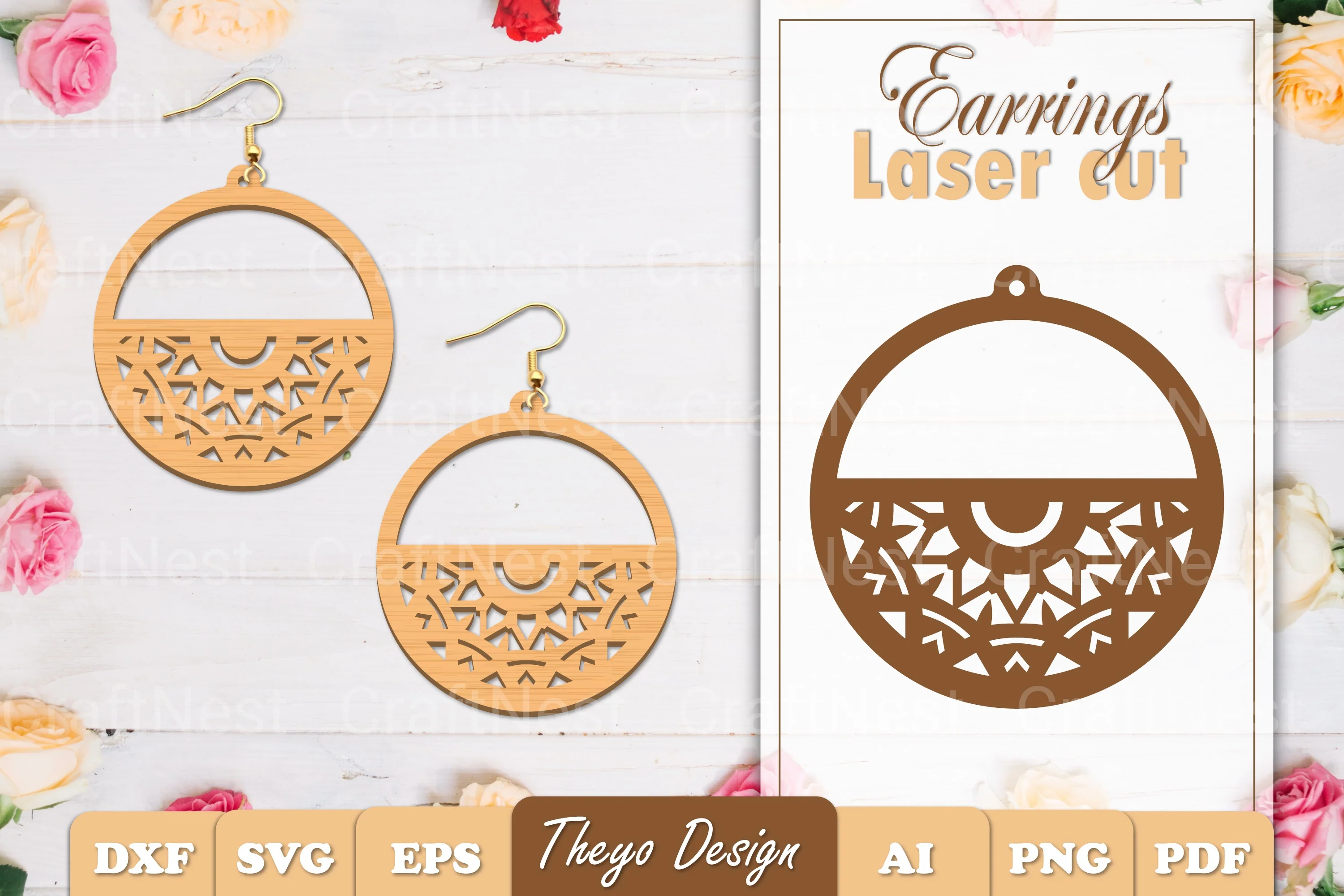 Earrings Mandala SVG Bundle