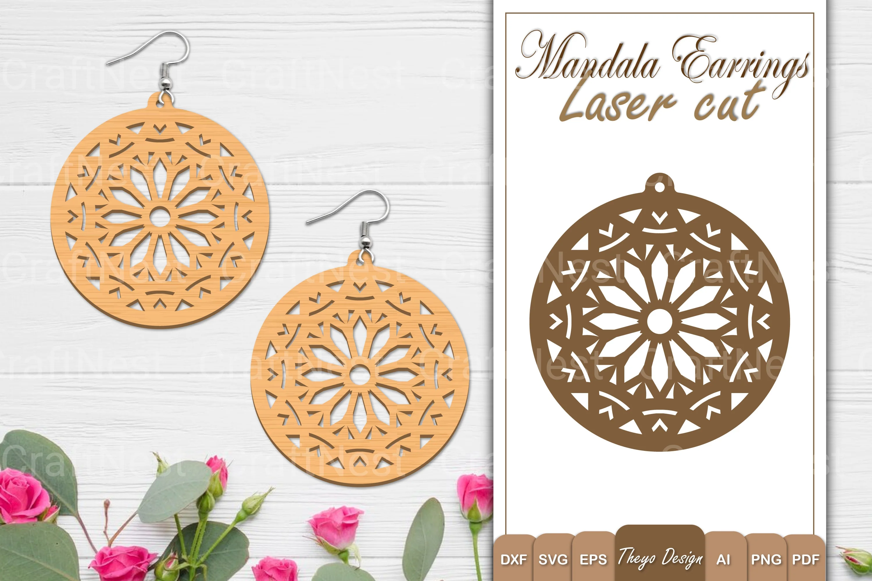 Earrings Mandala SVG Bundle
