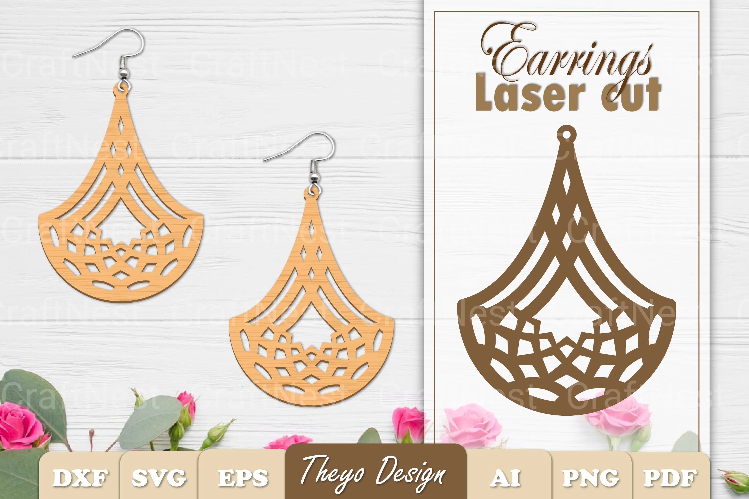 Earrings Mandala SVG Bundle SVG