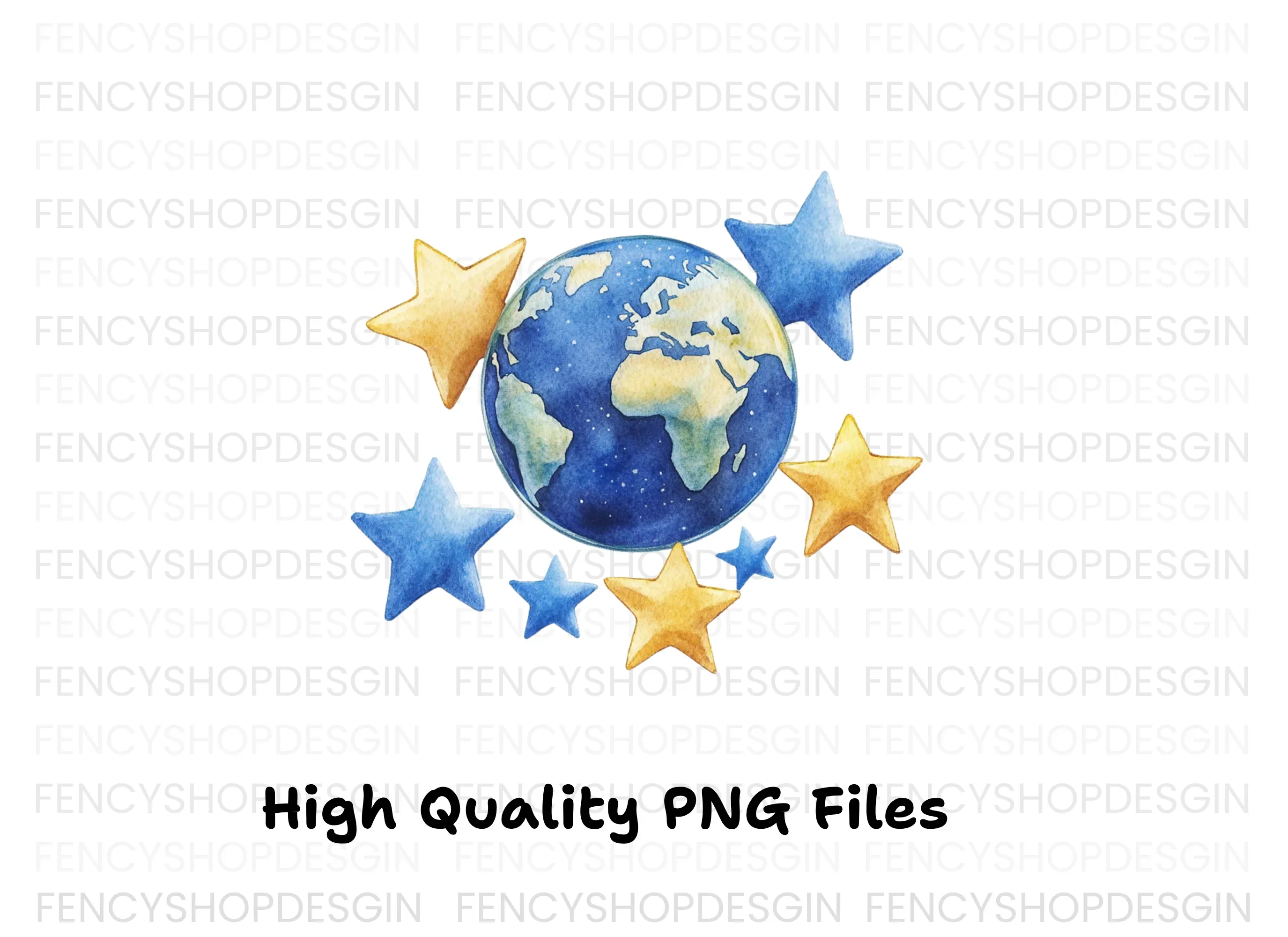 Earth and Stars Clipart Bundle - Image 2