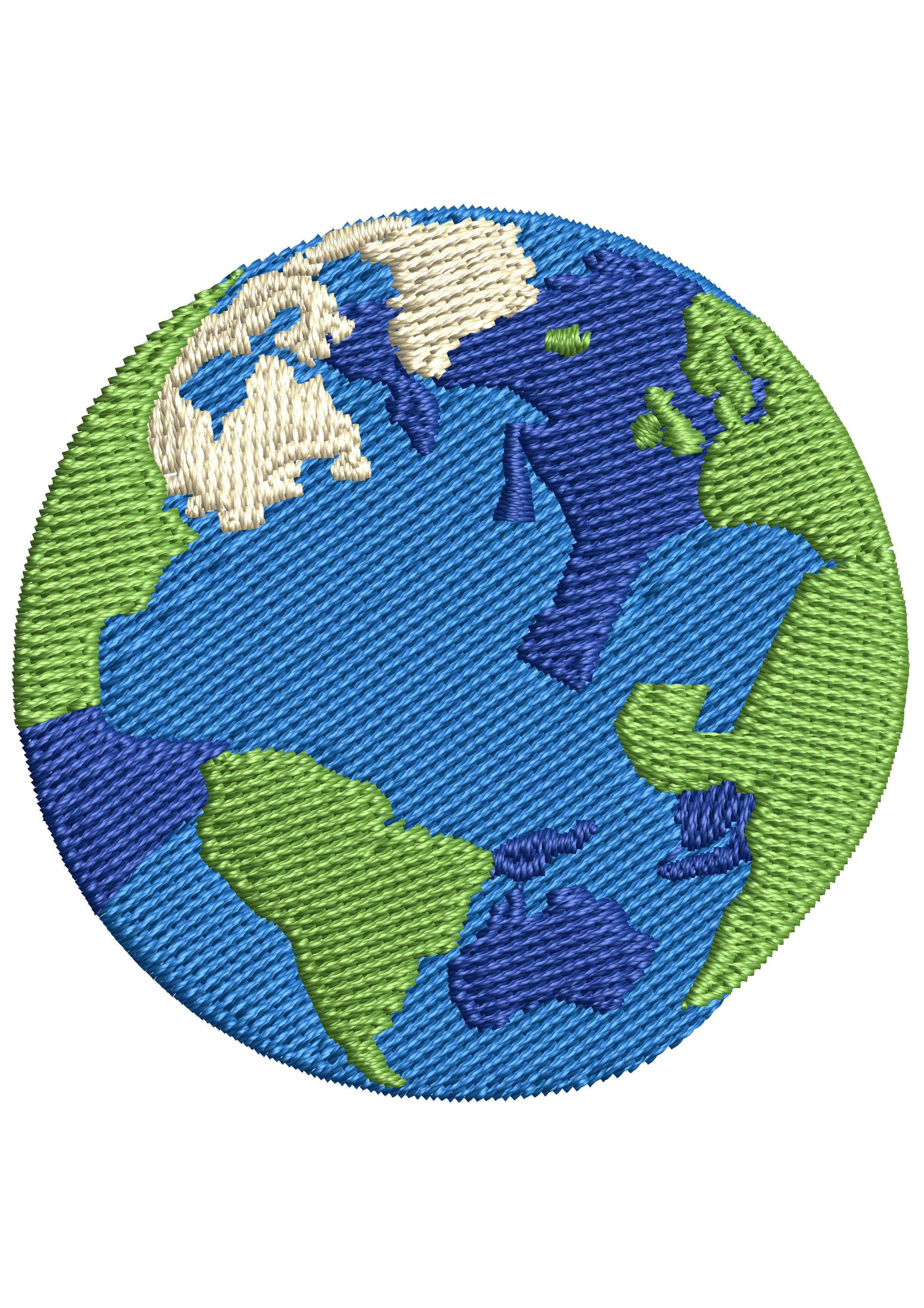 Earth Embroidery Design