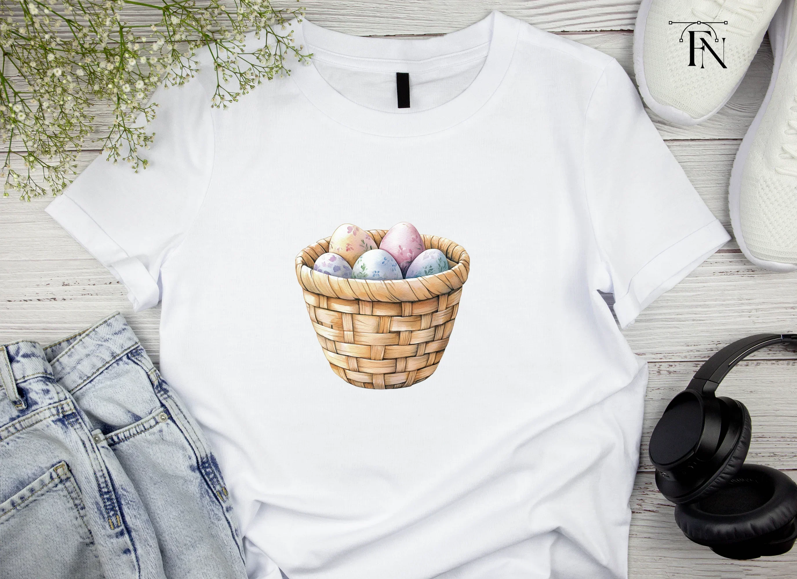 Easter Eggs in Basket Clipart Bundle - Image 4