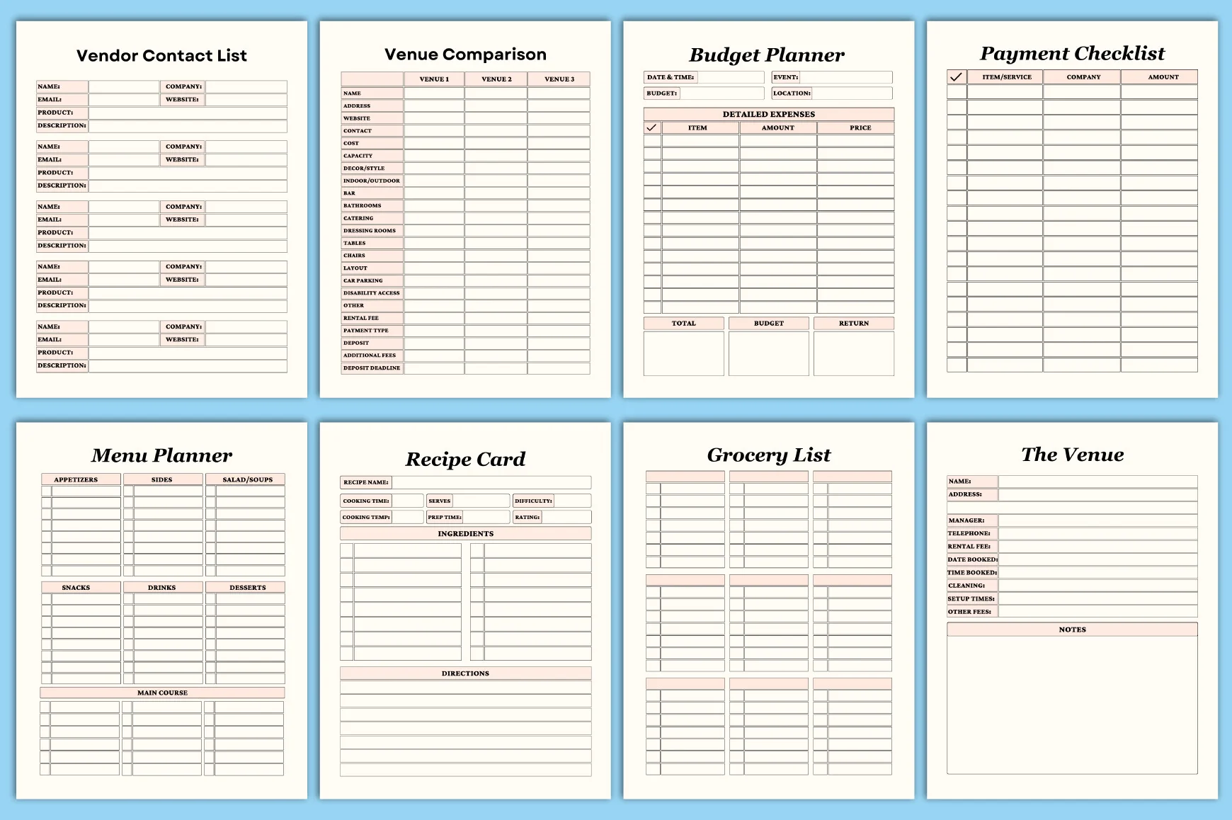 Editable Baby Shower Planner - Image 3