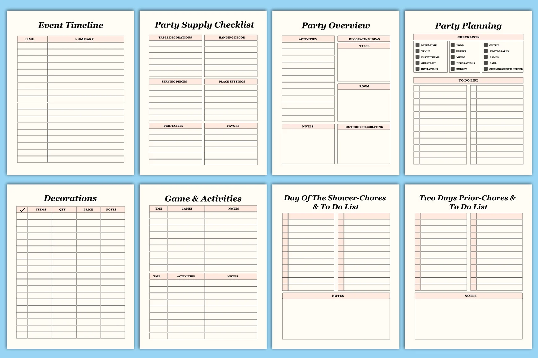 Editable Baby Shower Planner - Image 4