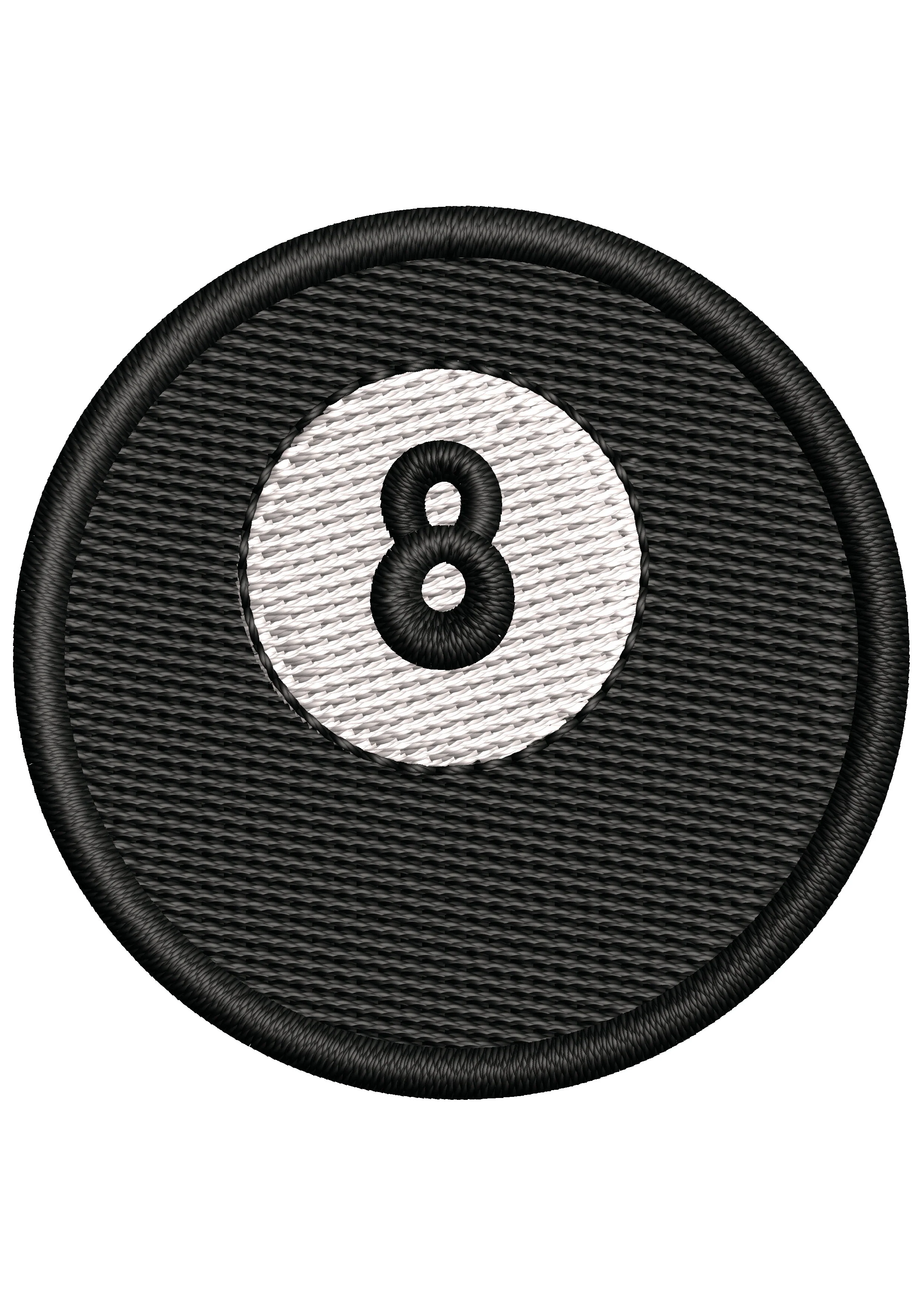 Eight N Ball Embroidery Design