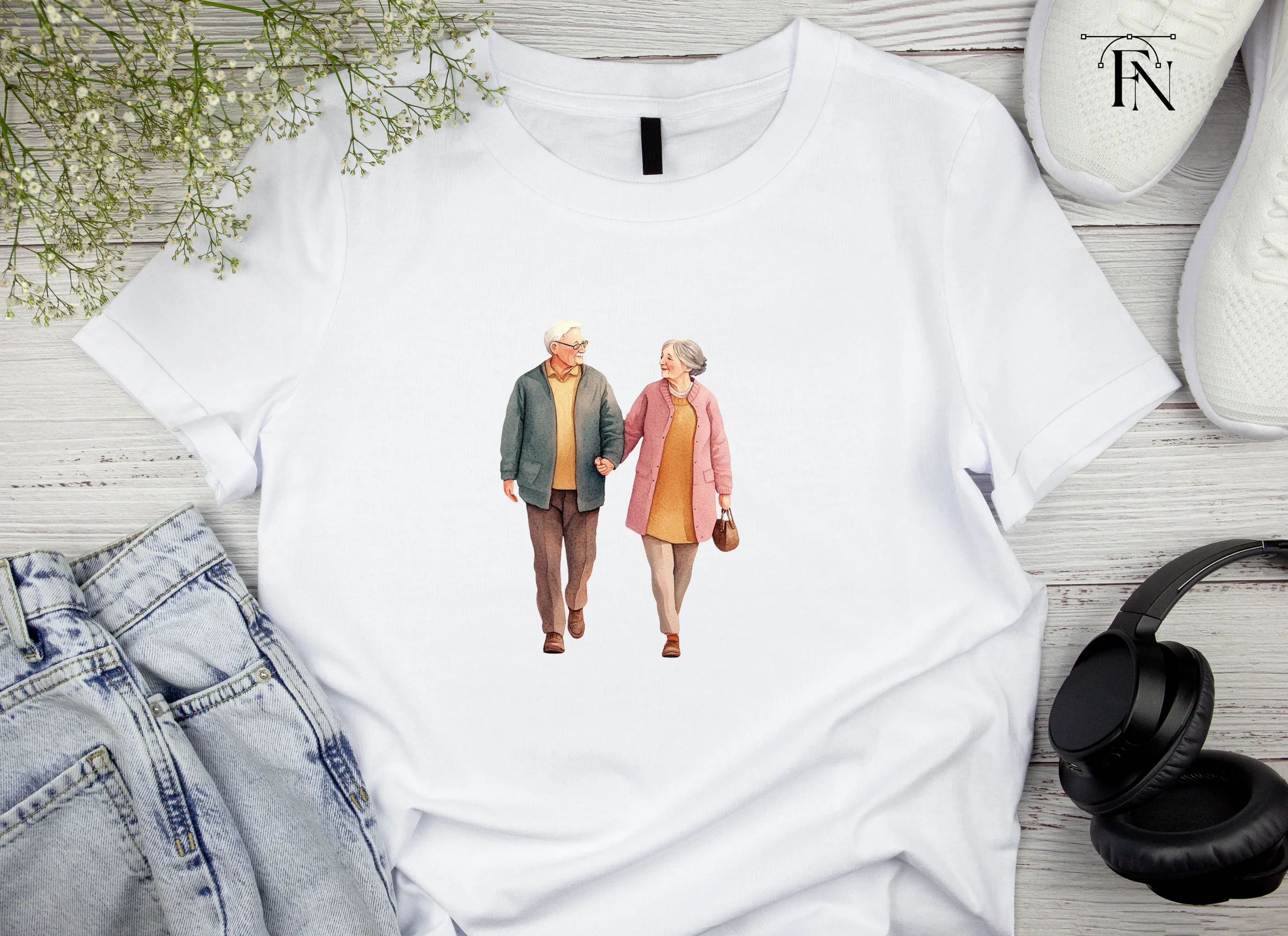 Elderly Couple Clipart Bundle - Image 4