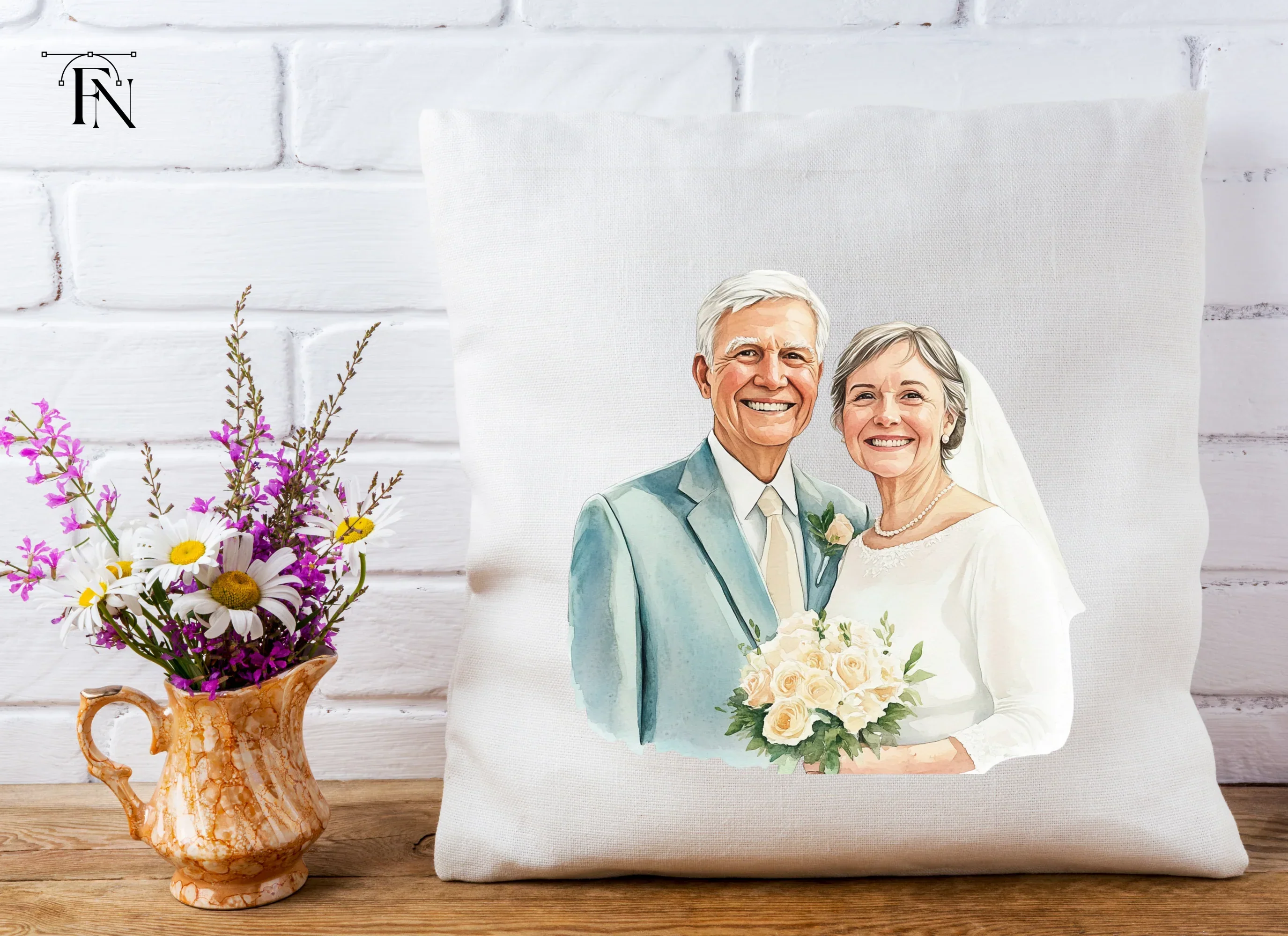 Elderly Couple Wedding Clipart Bundle - Image 5