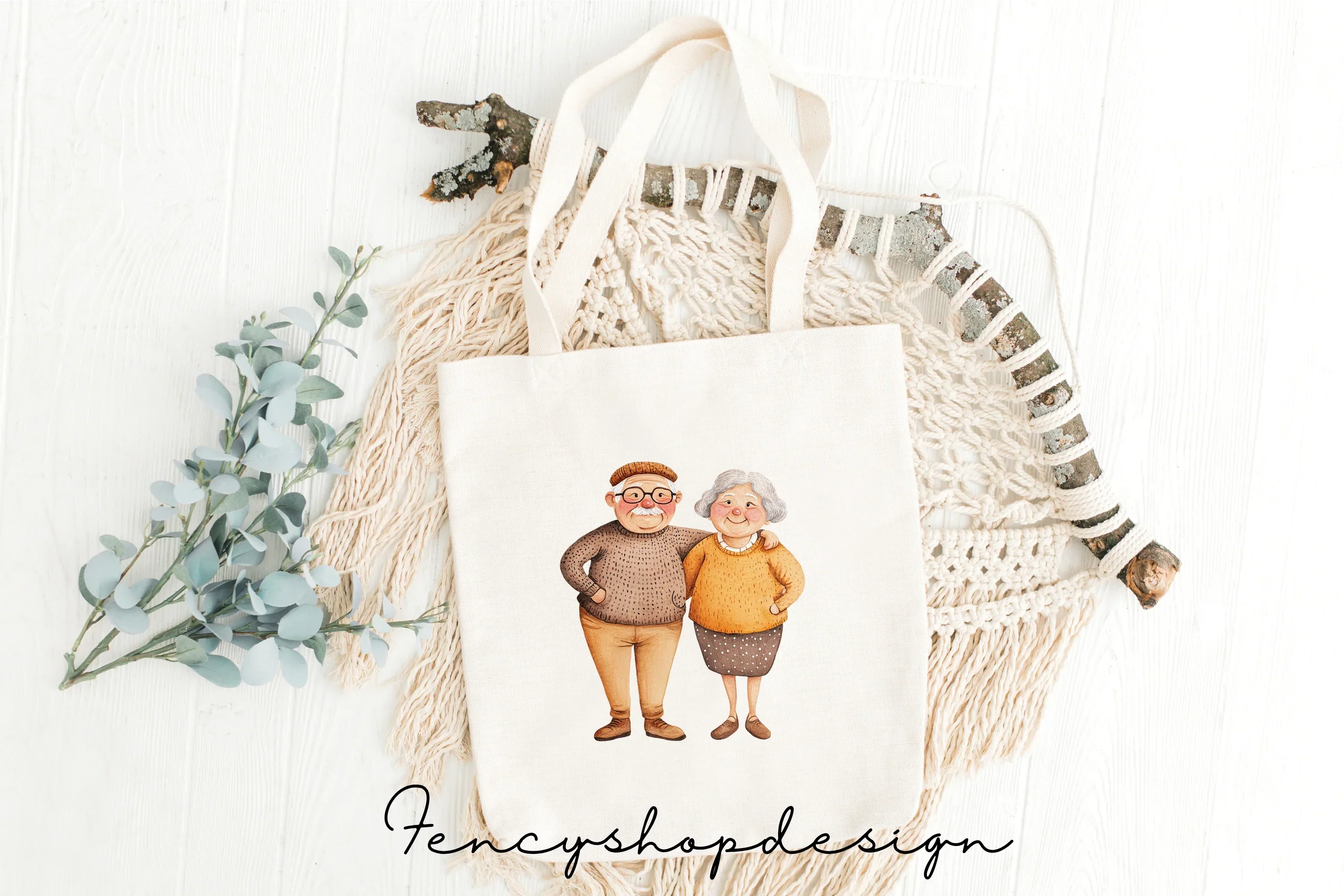 Elderly Couples Clipart Bundle - Image 2