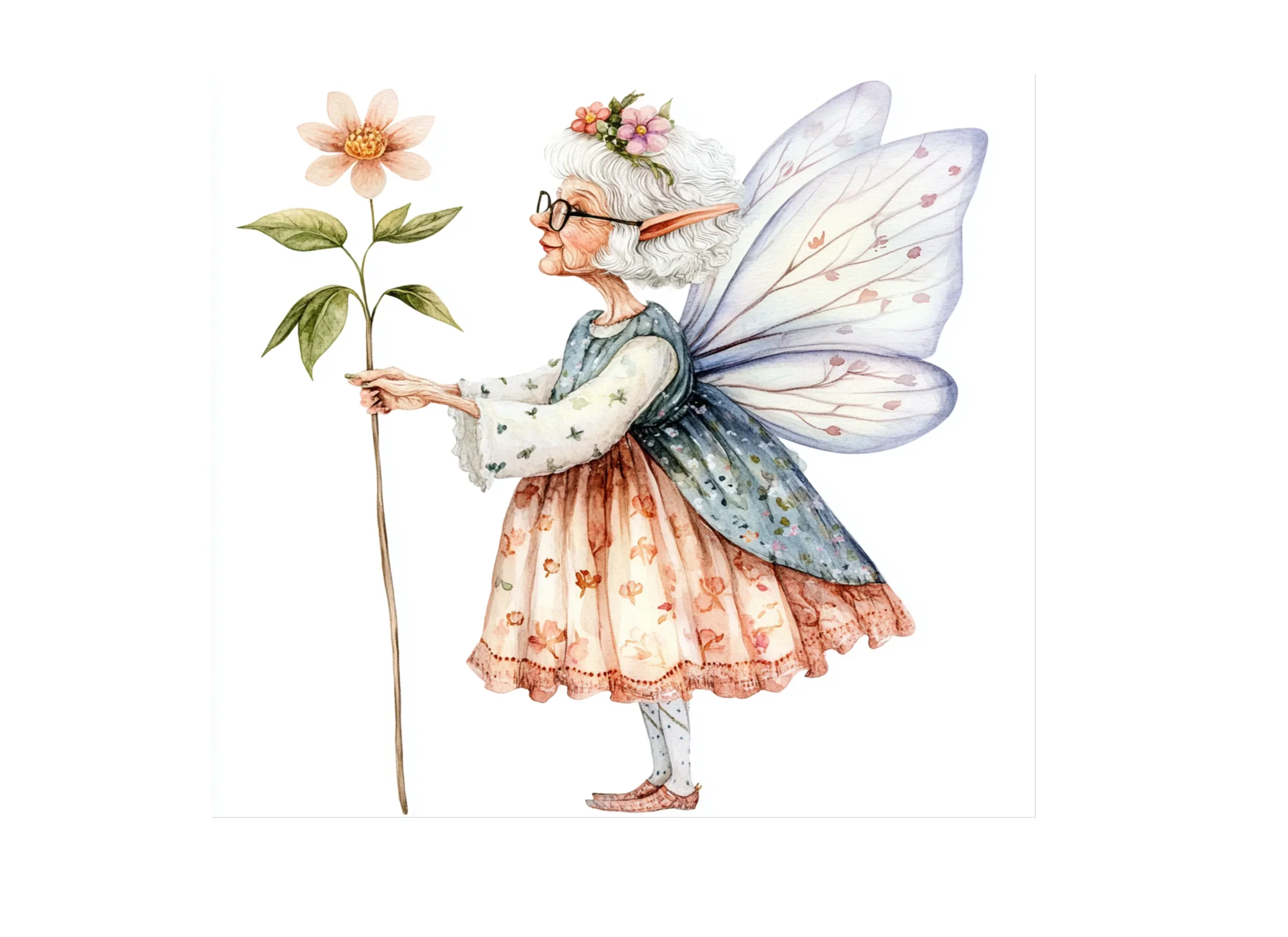 Elderly Fairy Clipart Bundle - Image 3
