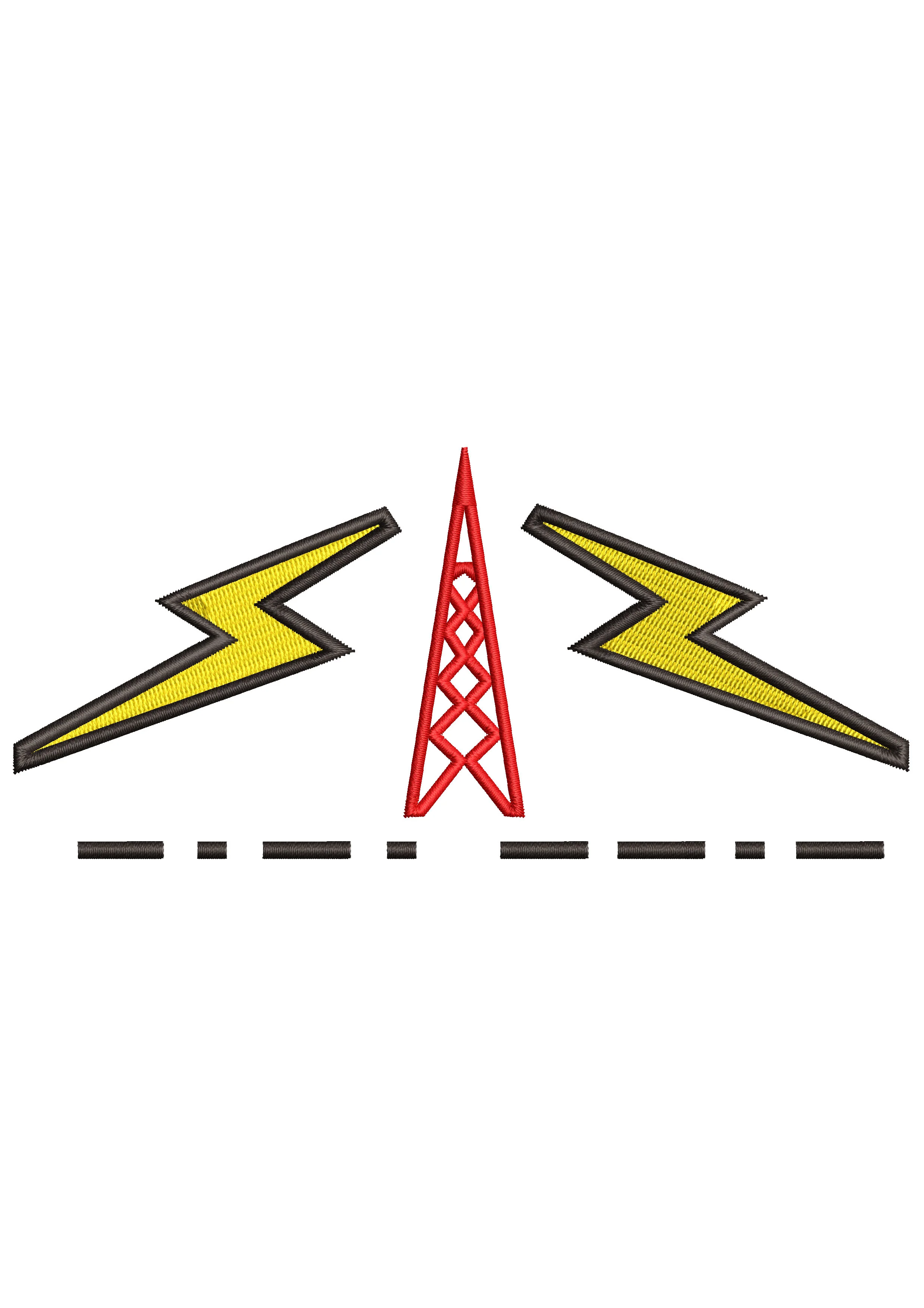 Electricity Tower Embroidery Design