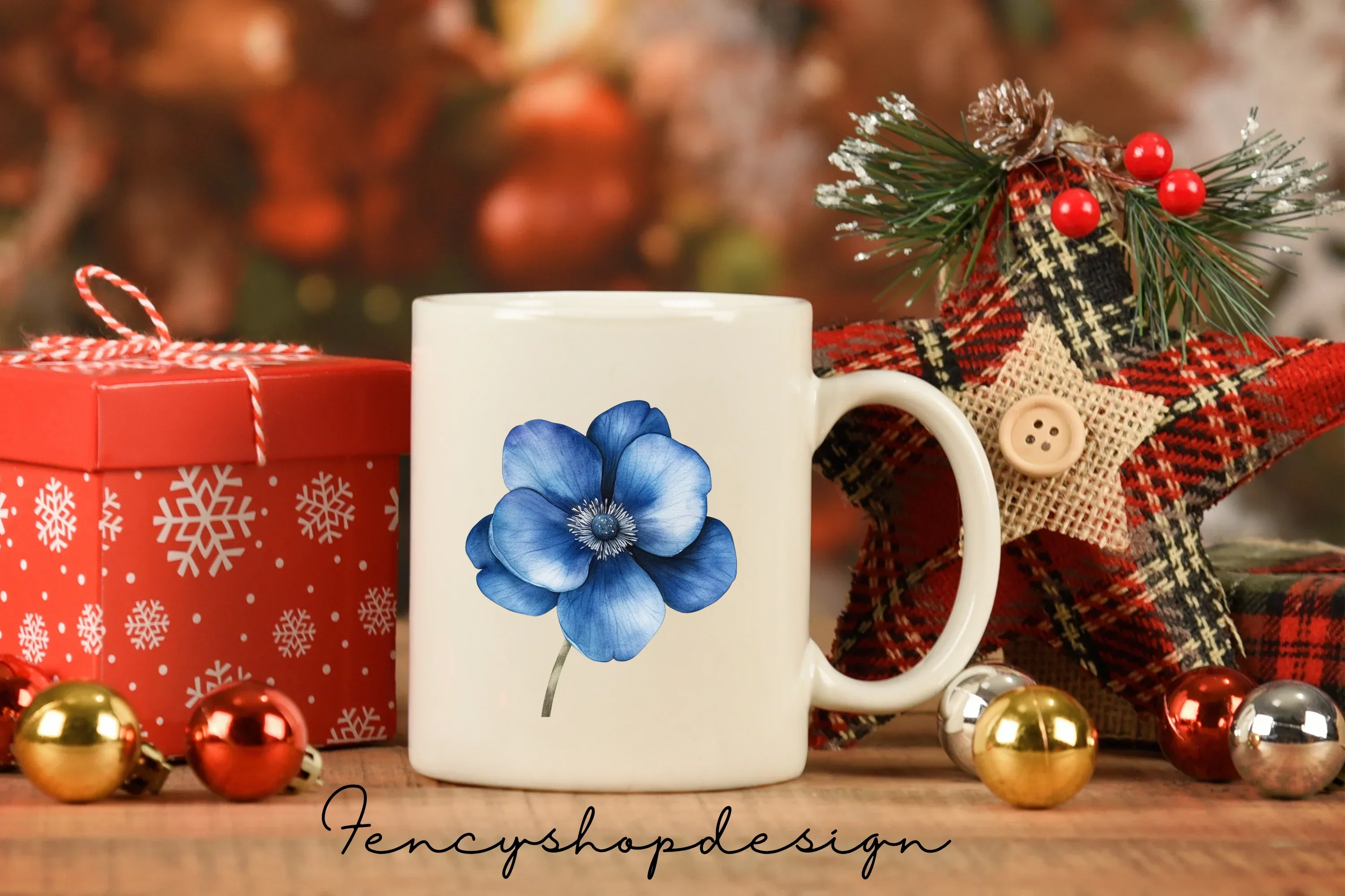Elegant Blue Floral Clipart Bundle - Image 7