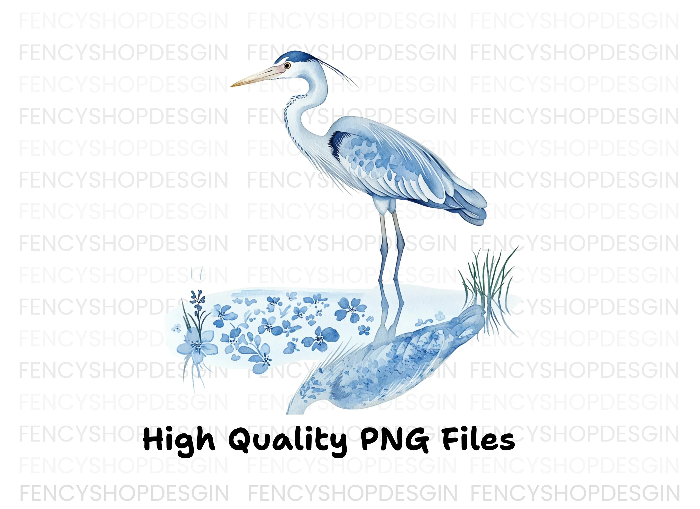 Elegant Blue Heron Clipart Bundle - Image 3