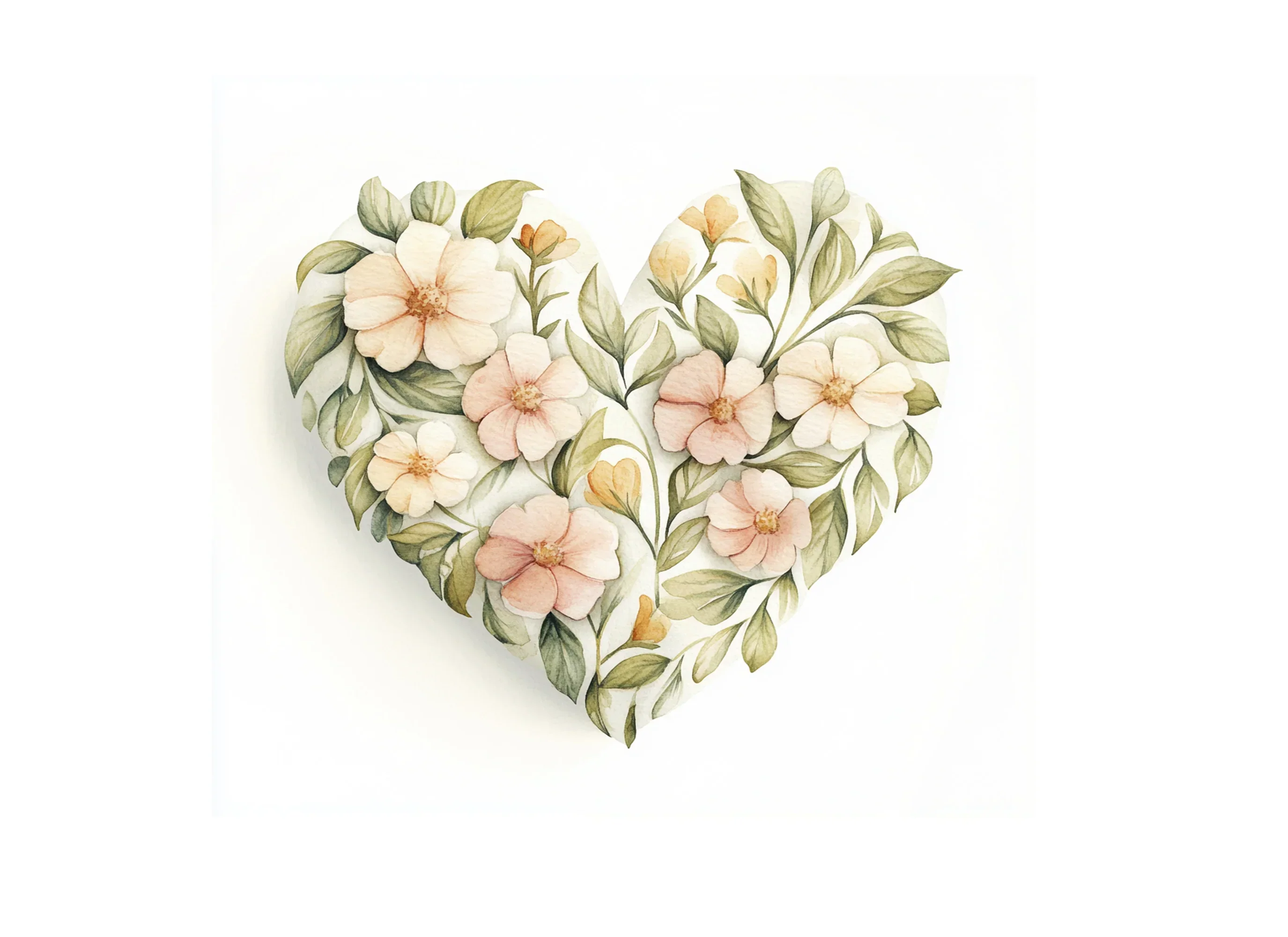 Elegant Botanical Heart Clipart Bundle - Image 3