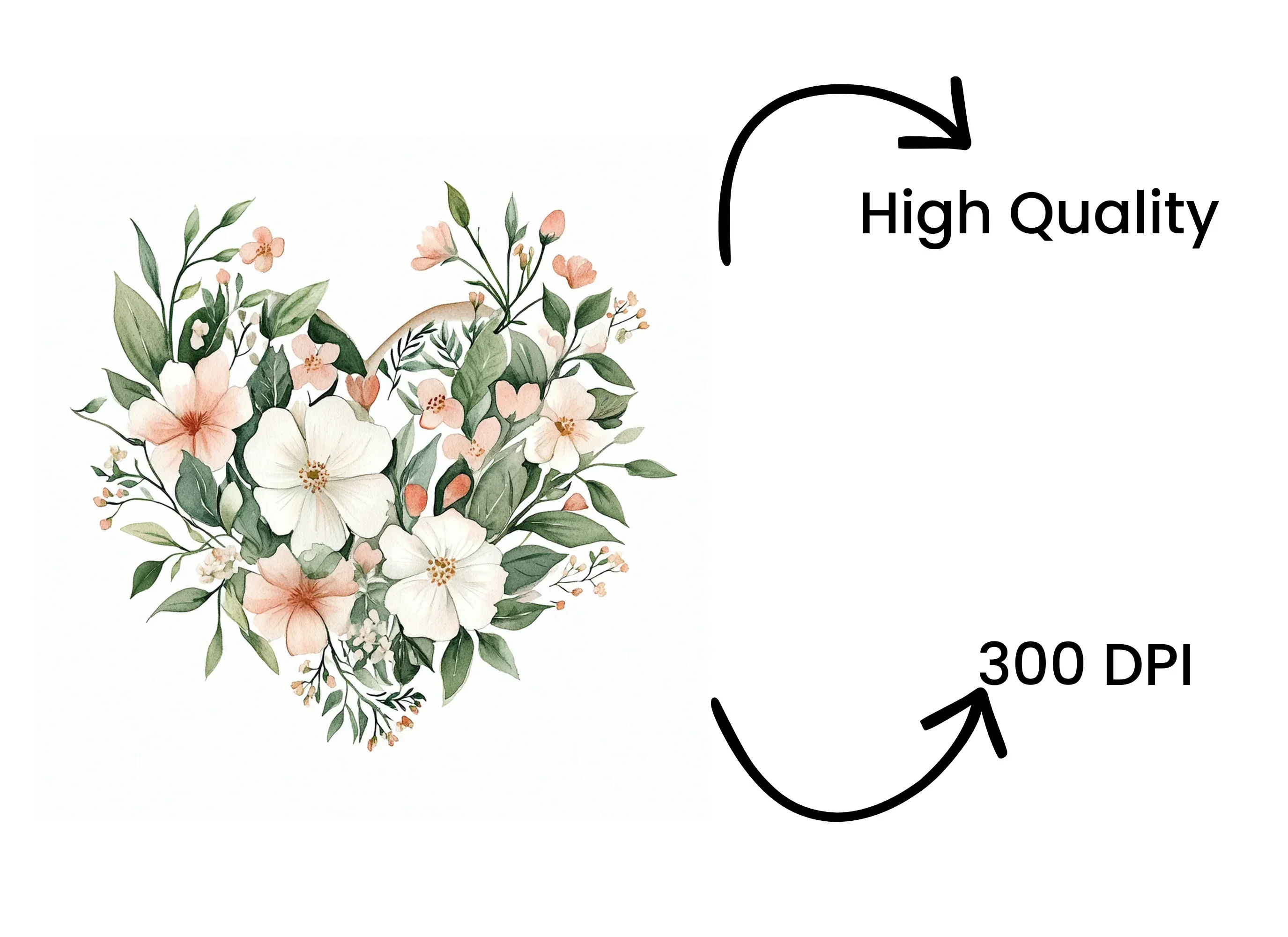 Elegant Botanical Heart Clipart Bundle - Image 4