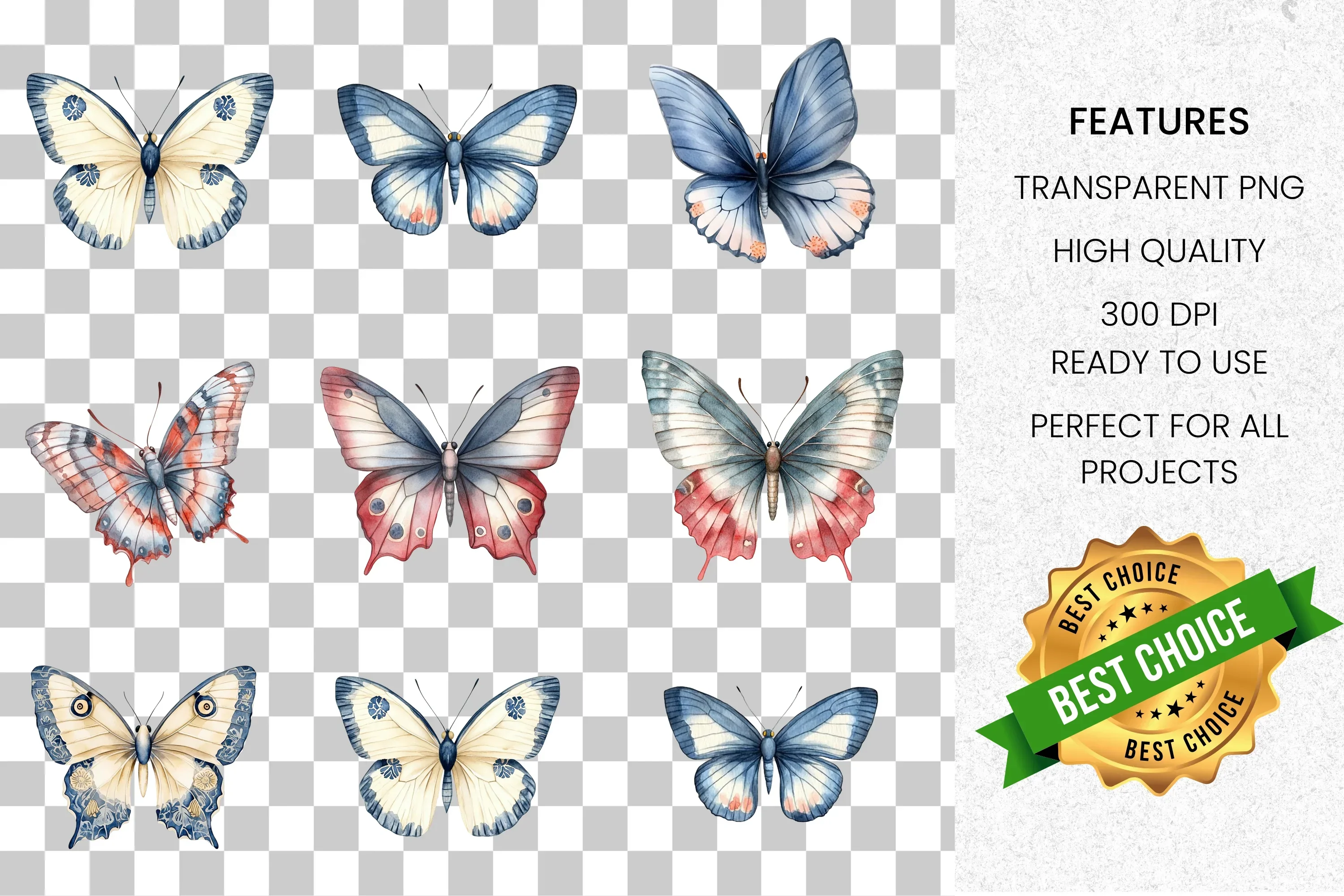 Elegant Butterfly Clipart Bundle - Image 2
