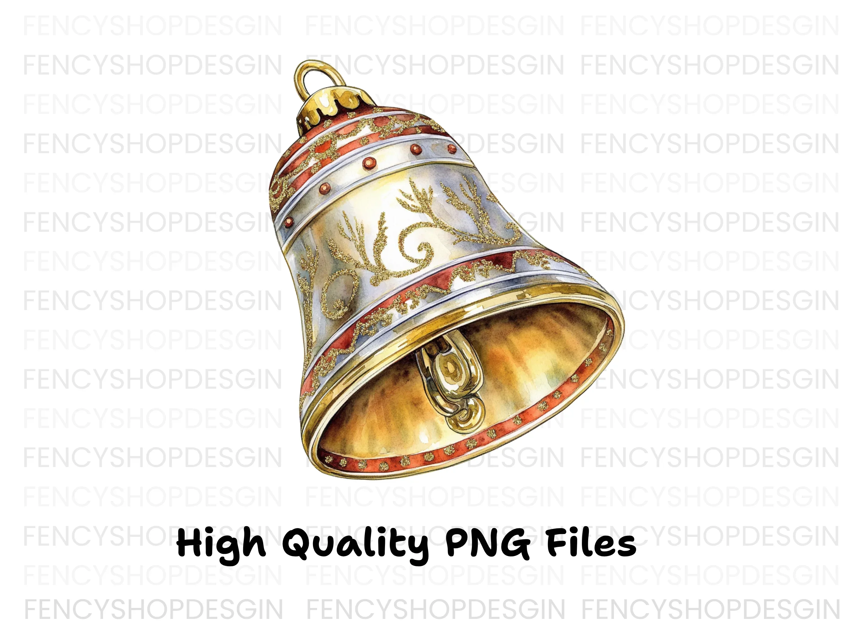 Elegant Christmas Bells Clipart Bundle - Image 2